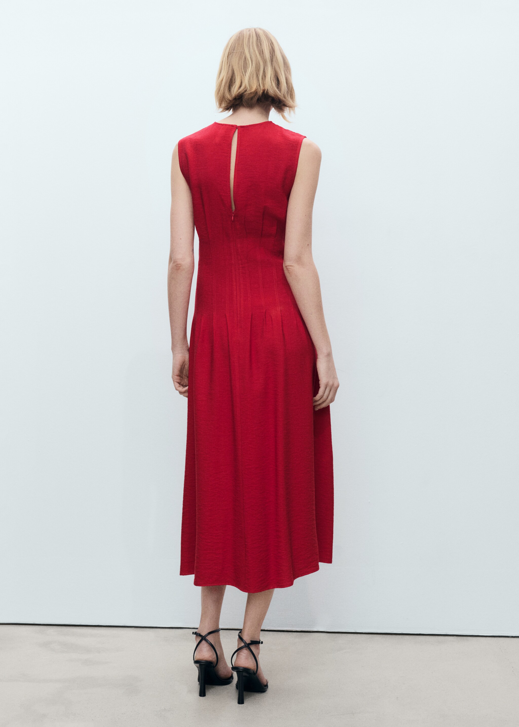 Vestido evasé panel pinzas - Reverso del artículo