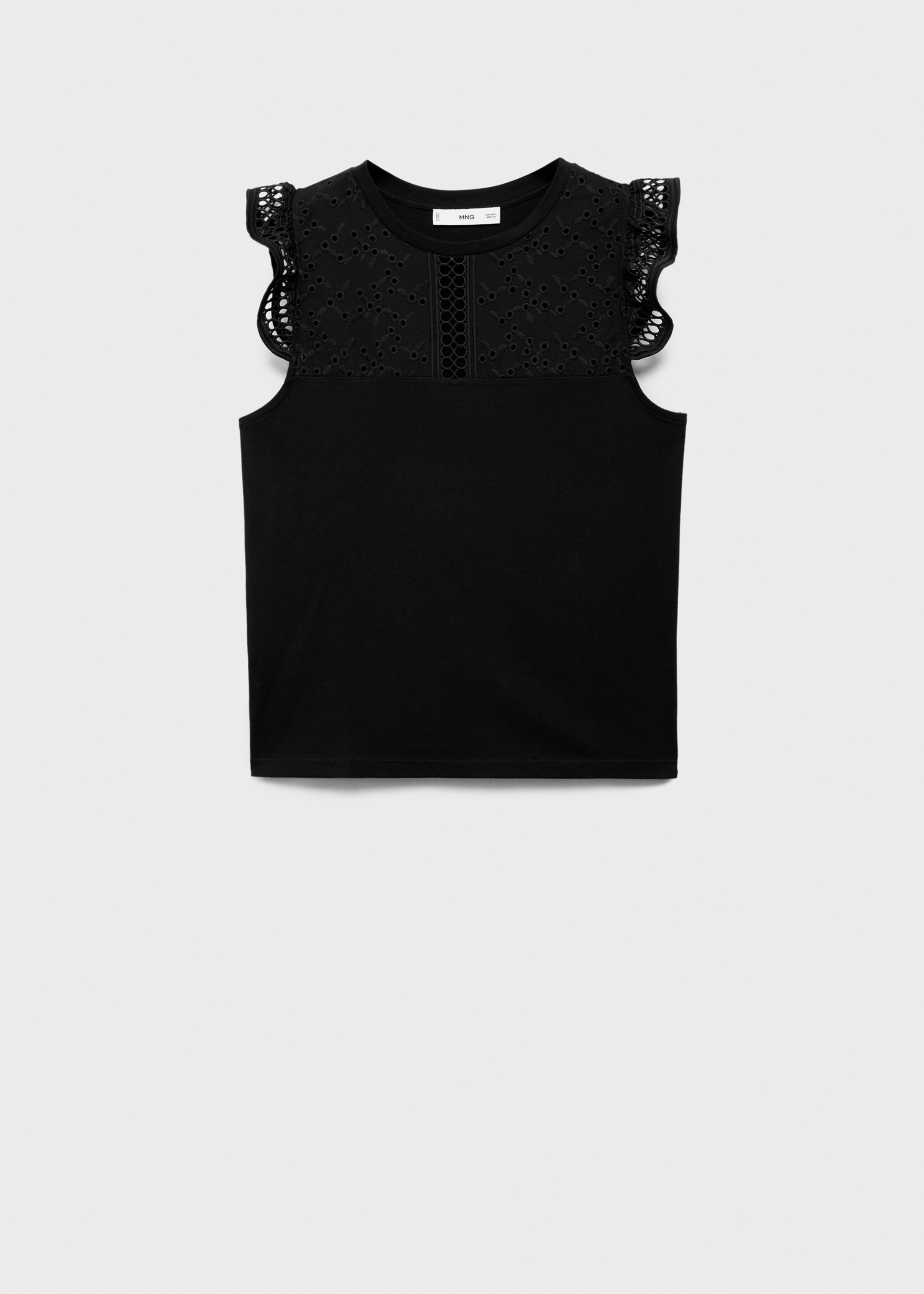 Top algodón escote calado - Artículo sin modelo