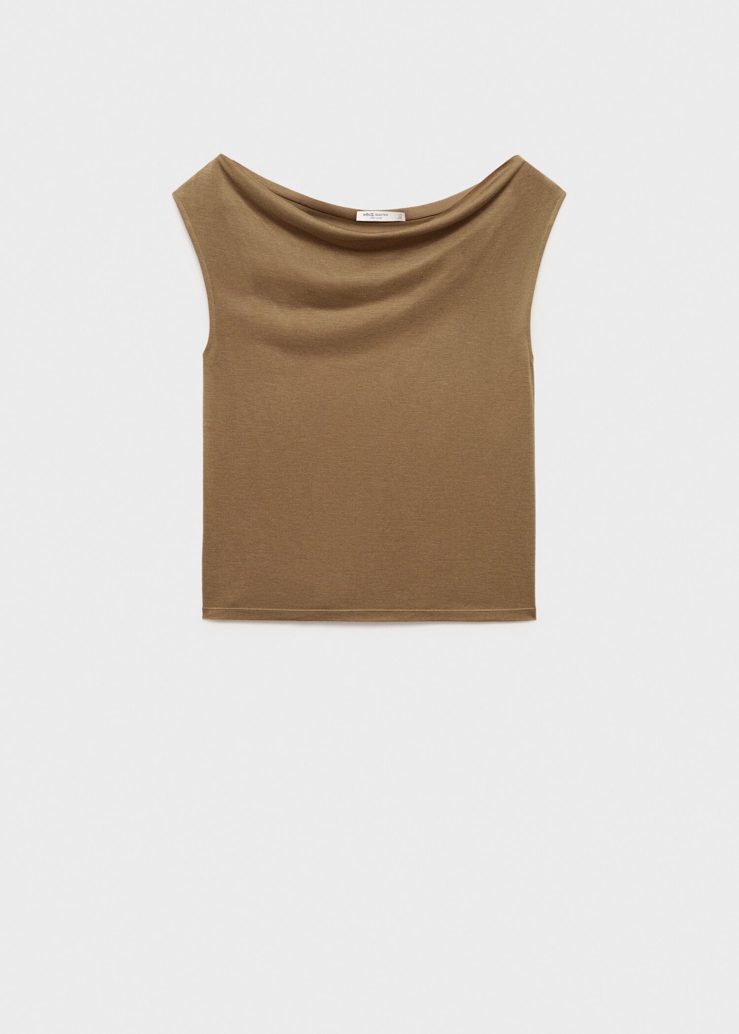 Top lyocell collo drappeggiato - Articolo senza modello