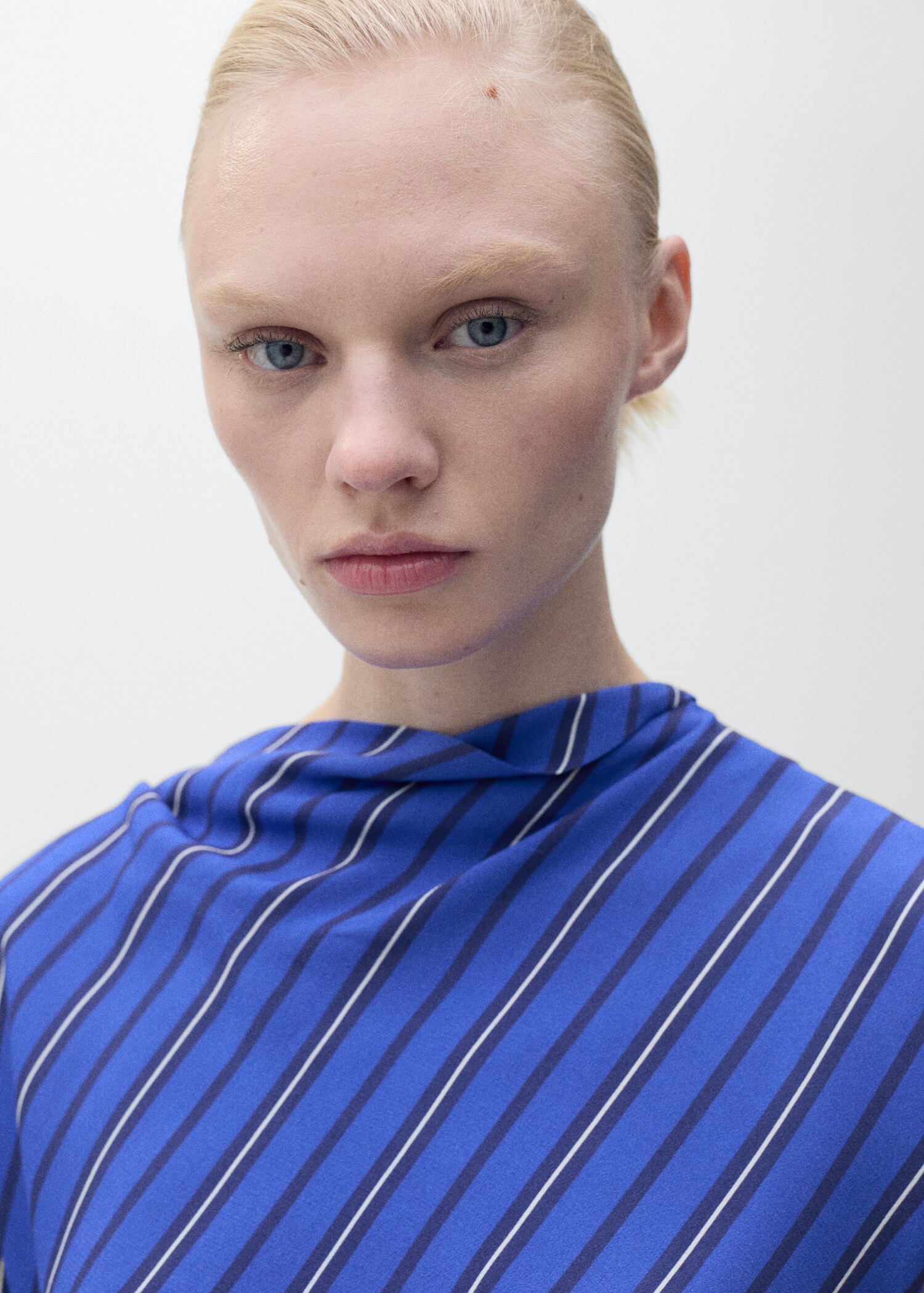 Asymmetrical Striped Blouse Women MNG Australia asymmetrical-striped-blouse-women-mng-australia