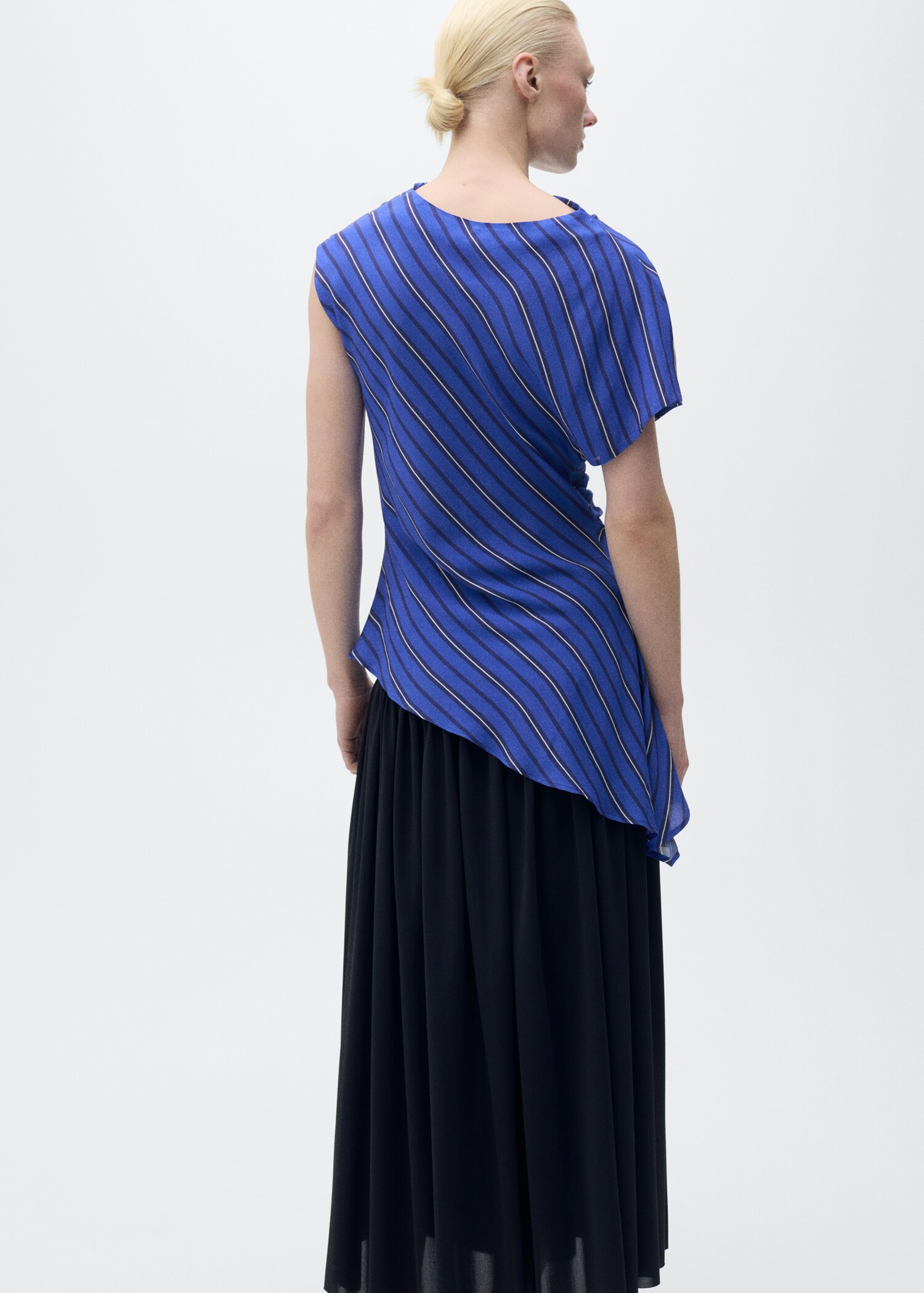 Blusa asimmetrica righe - Retro dell'articolo