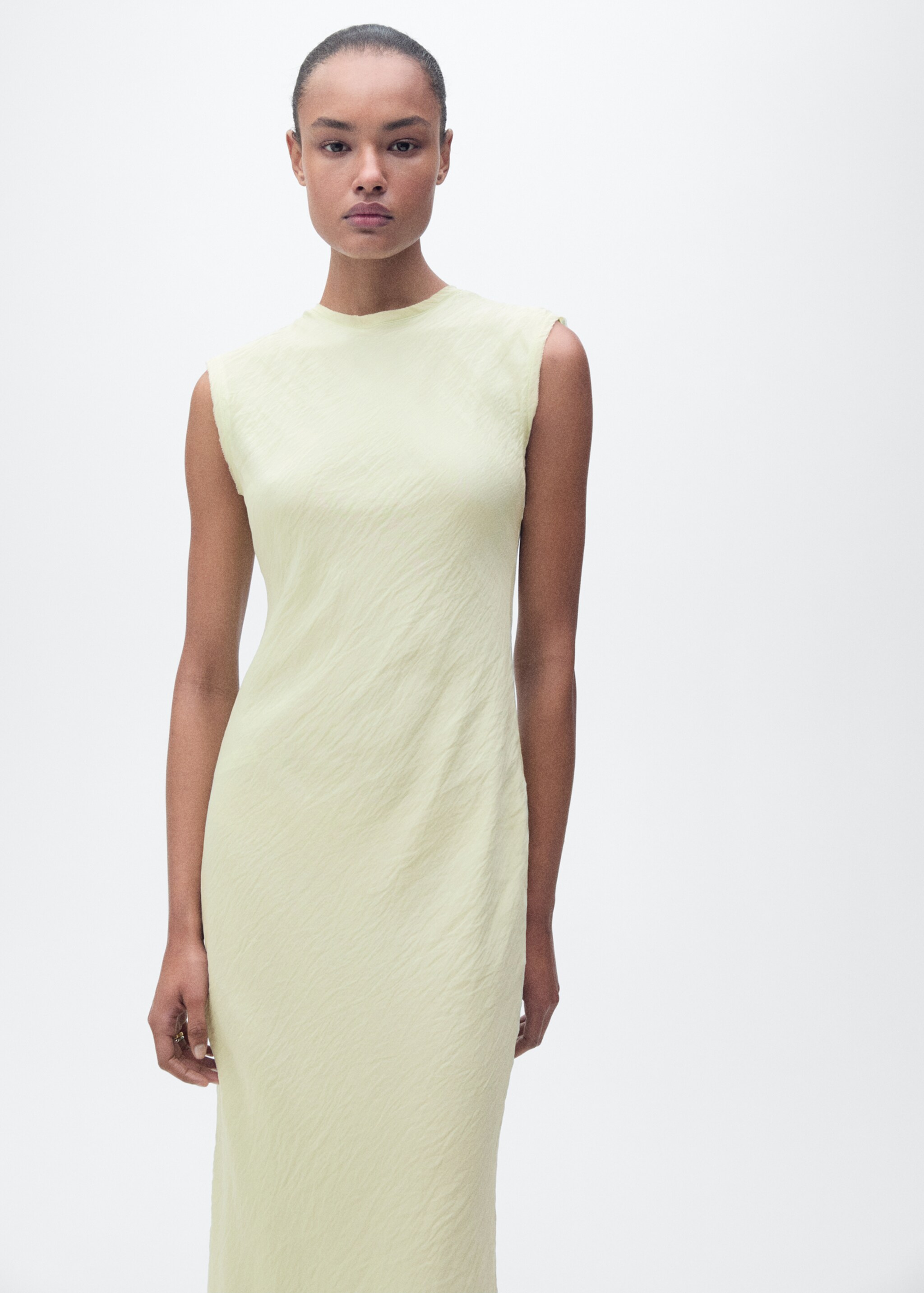 Midi-dress with wrinkled effect - Medium plane