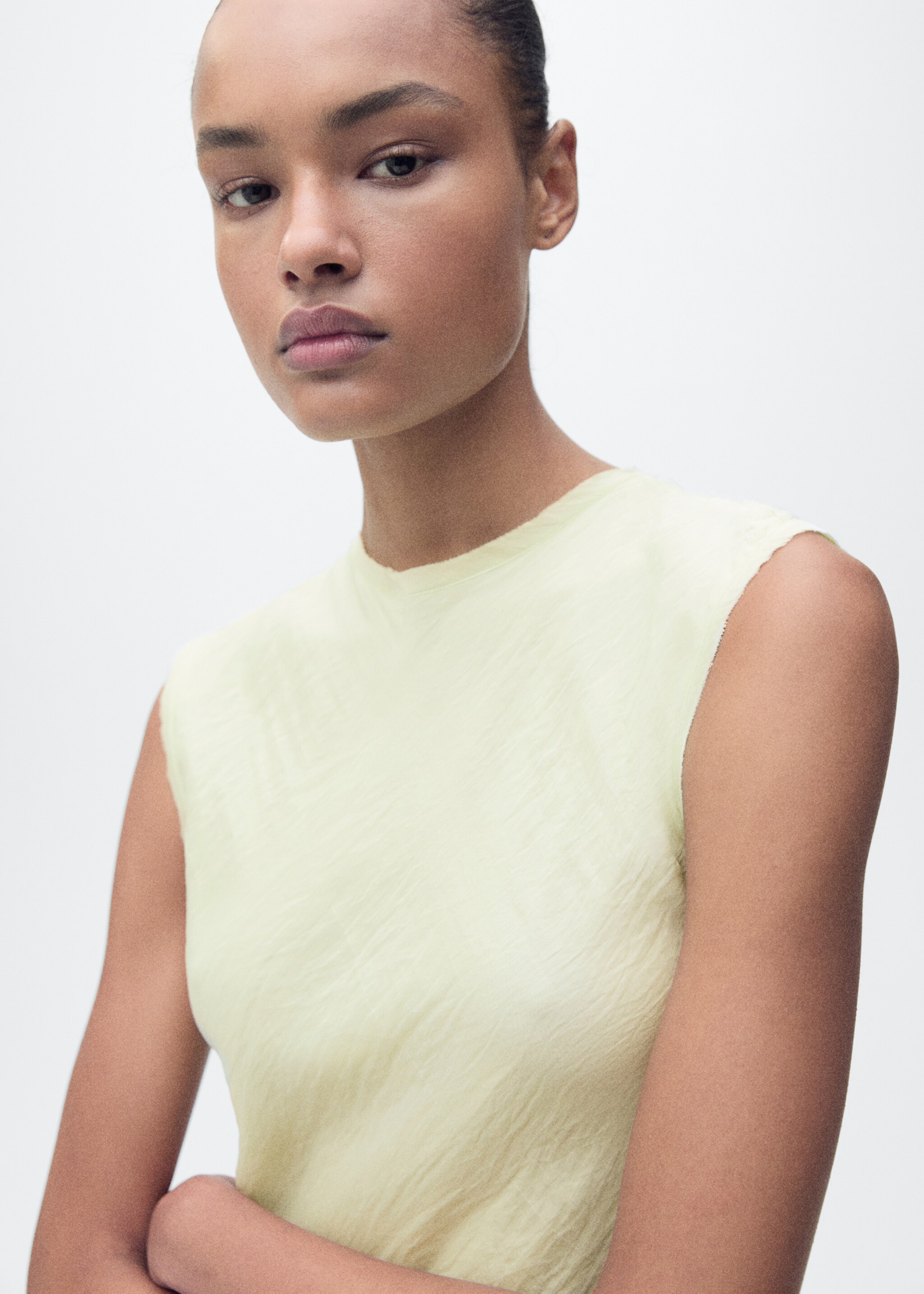 Midi-dress with wrinkled effect - Details of the article 1