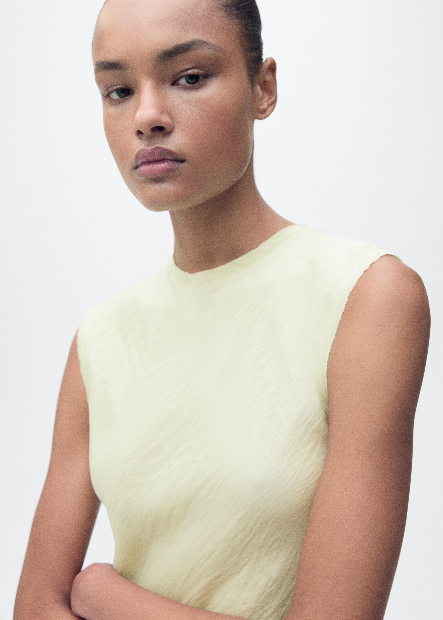 Midi-dress with creased effect - Details of the article 1