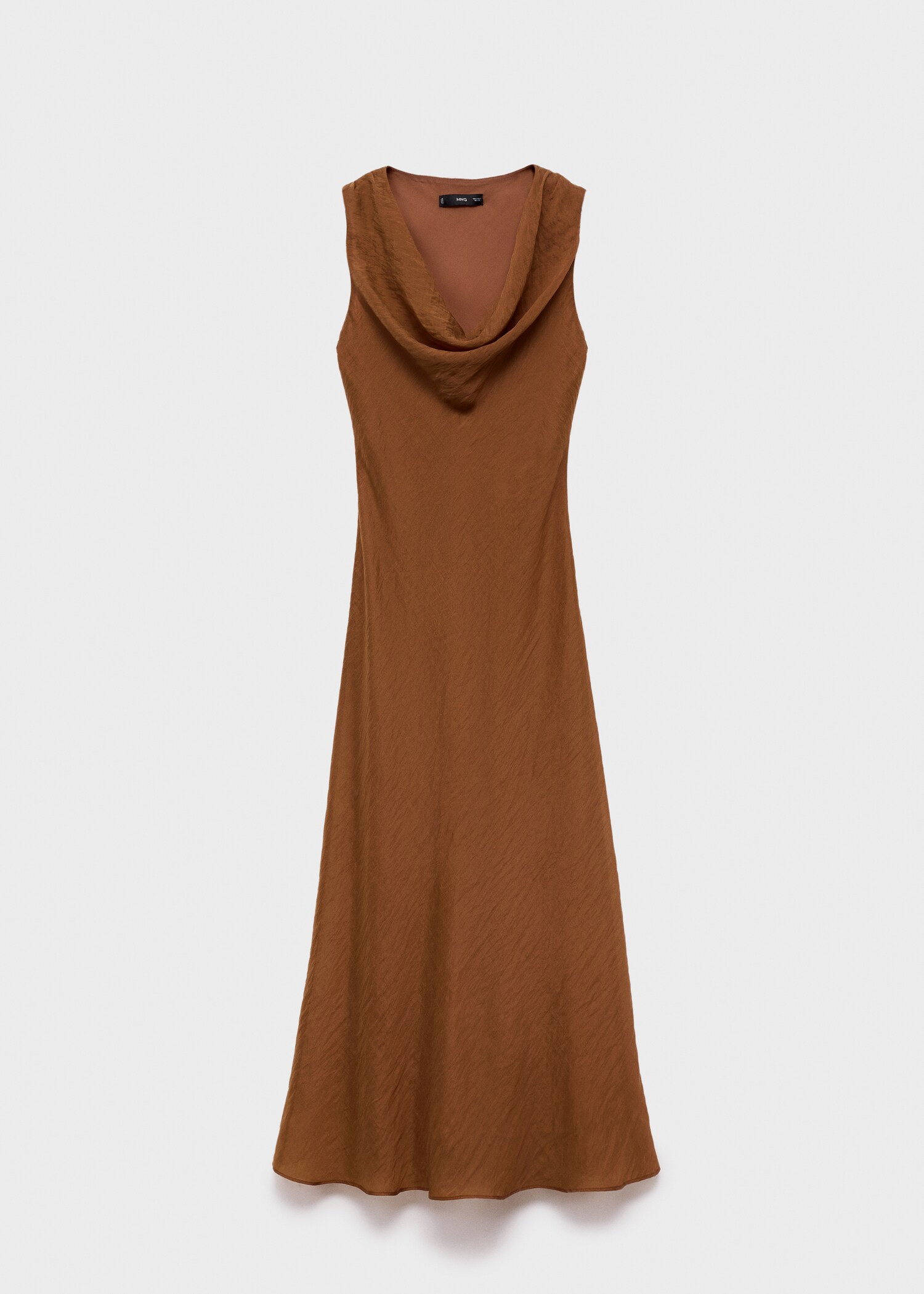 Draped-neck lyocell dress - Article without model