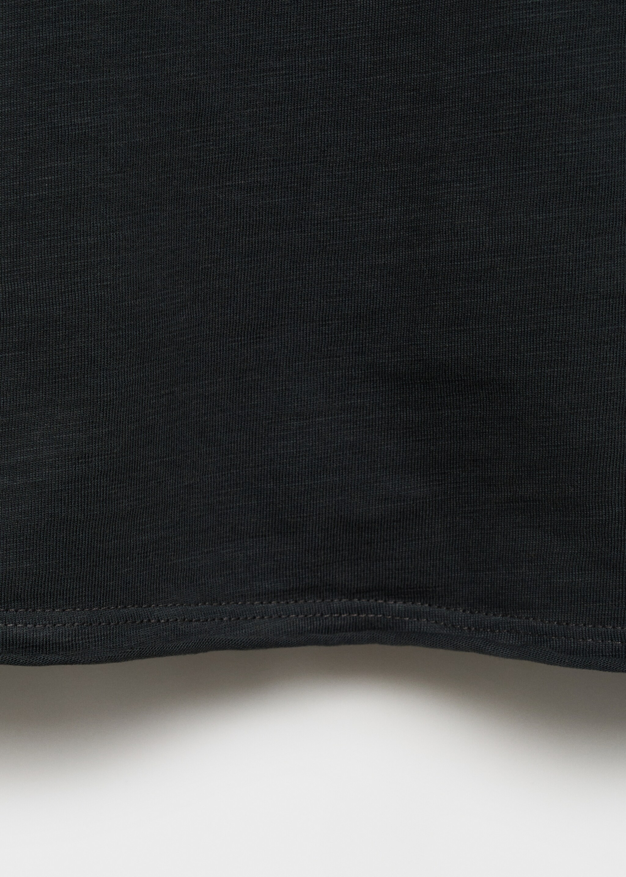 V-neck cotton T-shirt - Details of the article 0