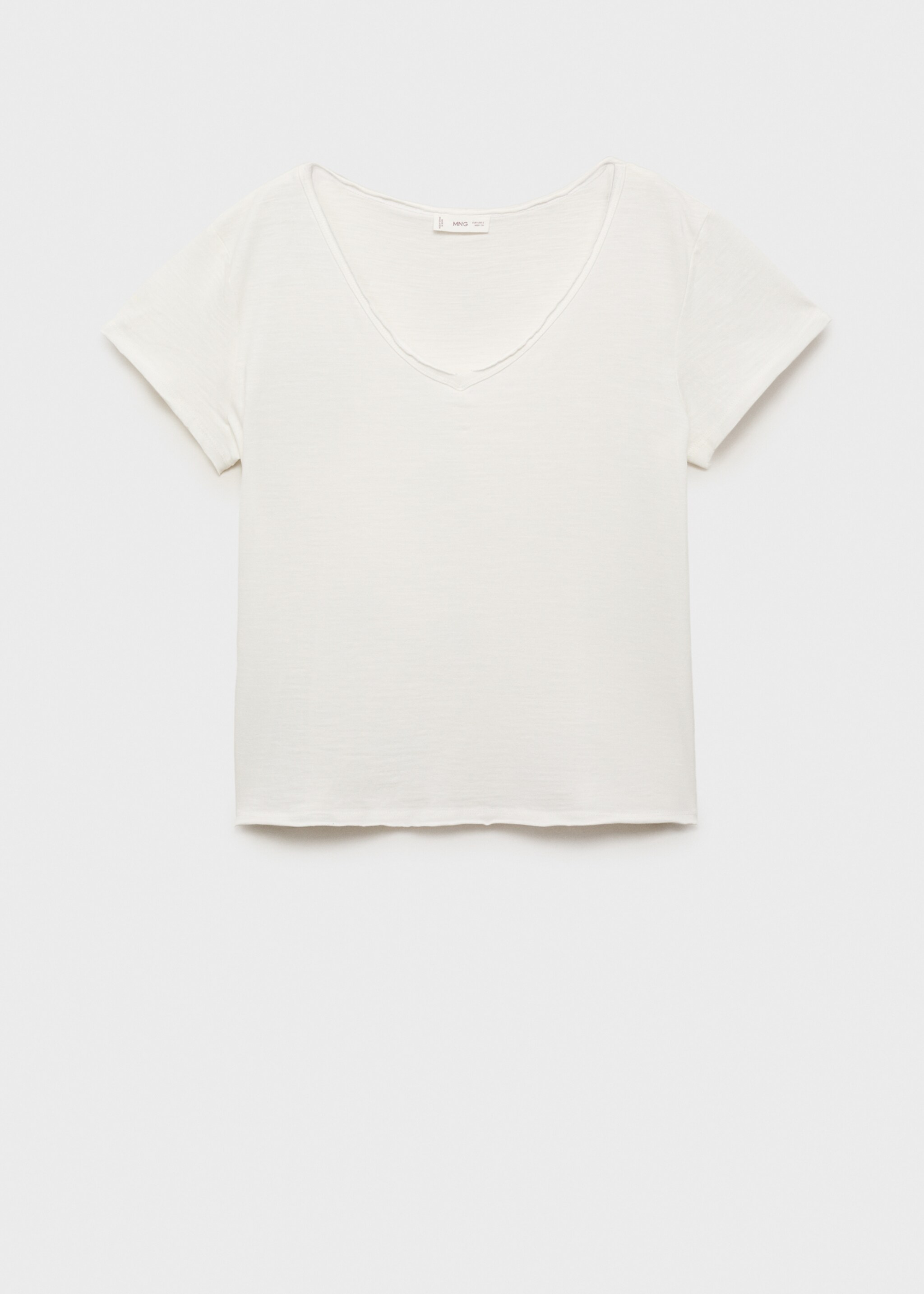 V-neck cotton T-shirt - Article without model
