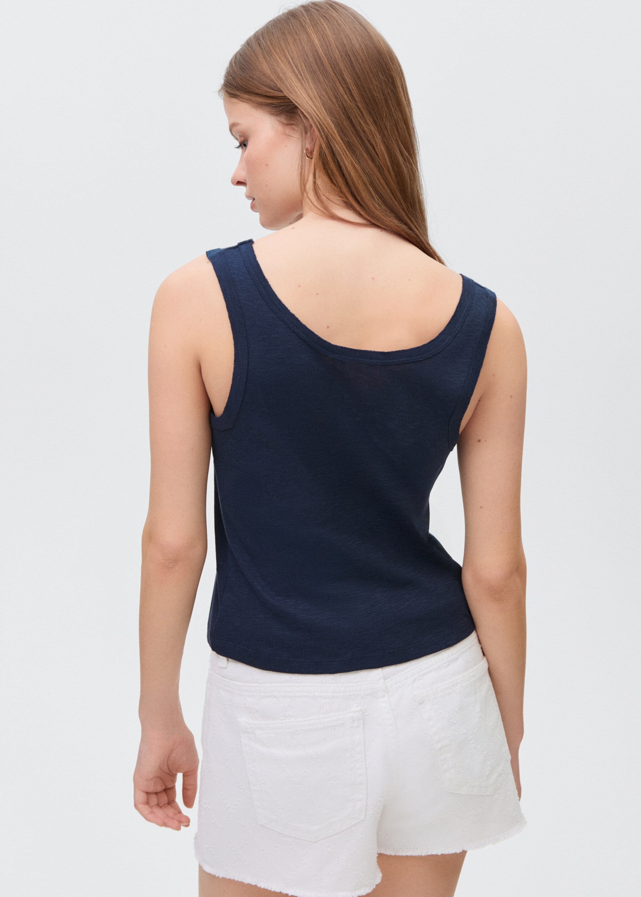 Camiseta sin mangas algodón - Reverso del artículo
