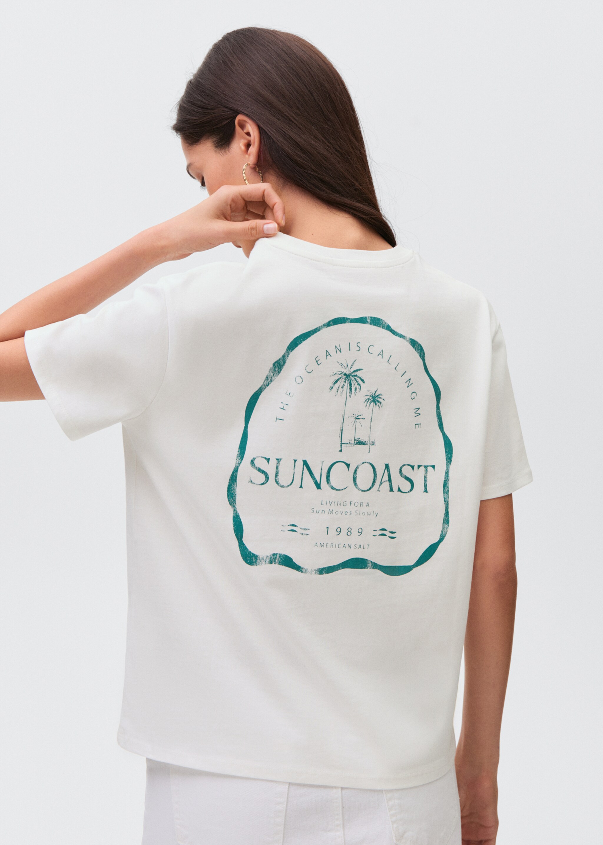 Kortärmad tryckt t-shirt - Artikelns baksida