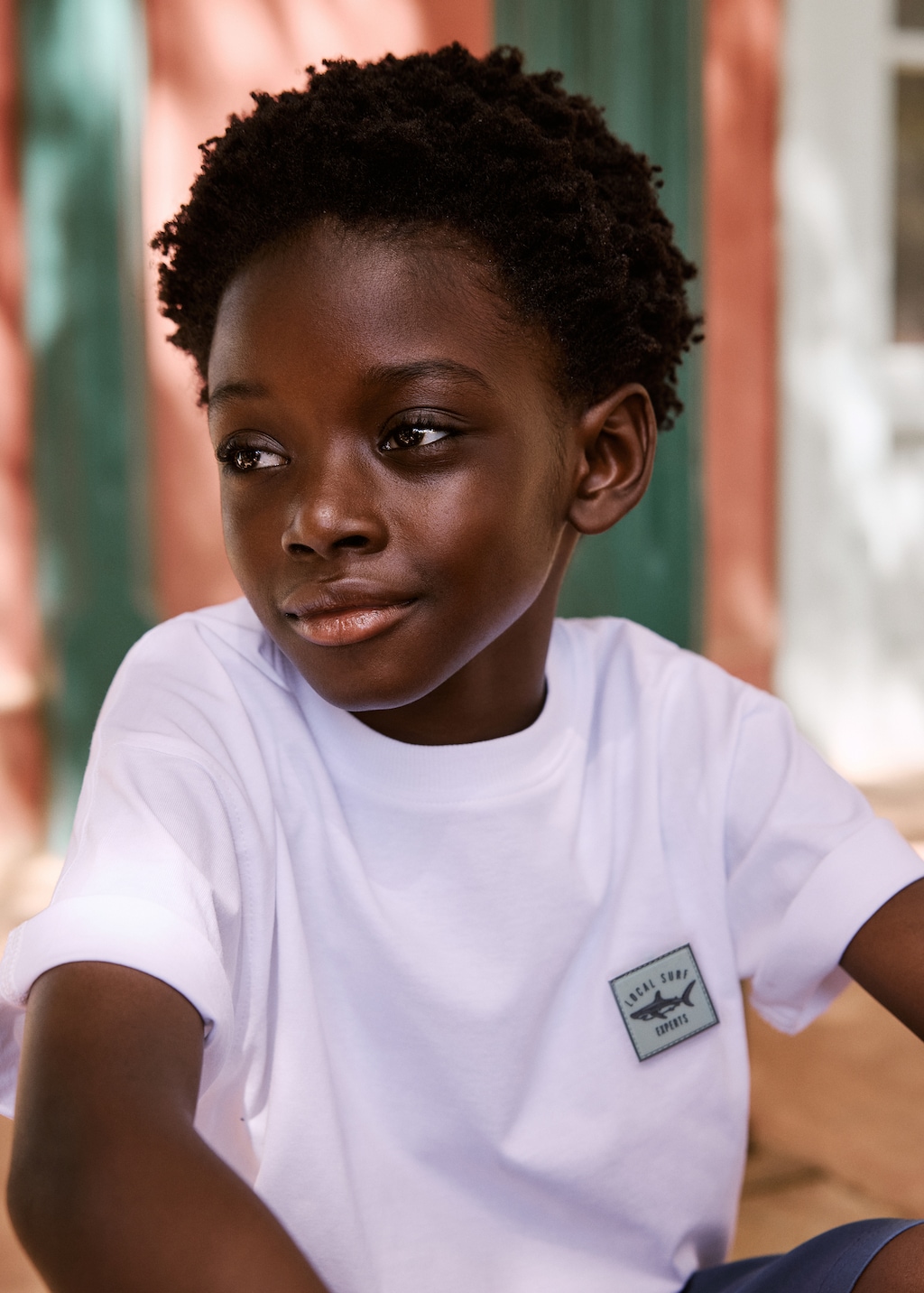 Printed cotton-blend T-shirt