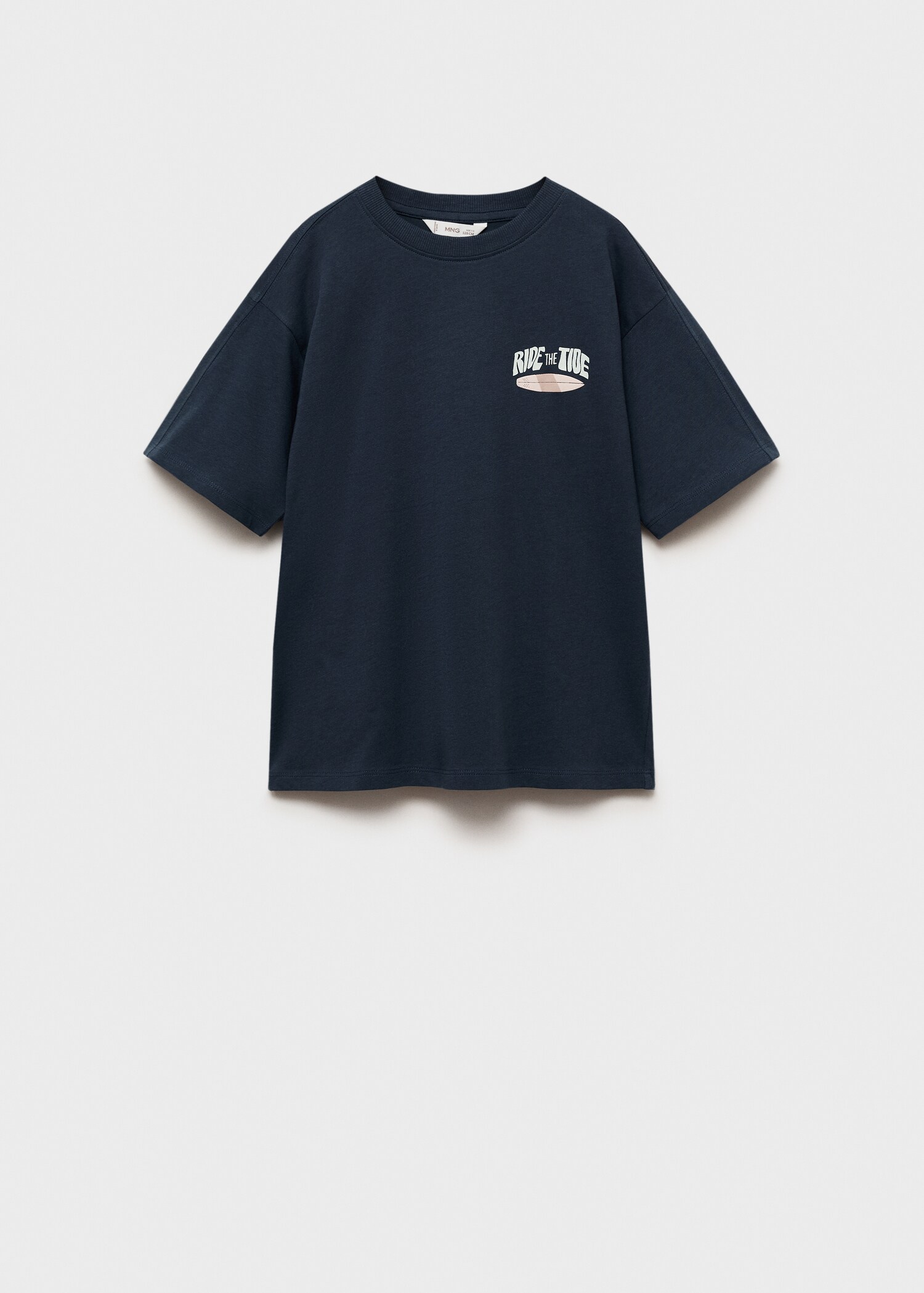 Embossed cotton t-shirt - Article without model