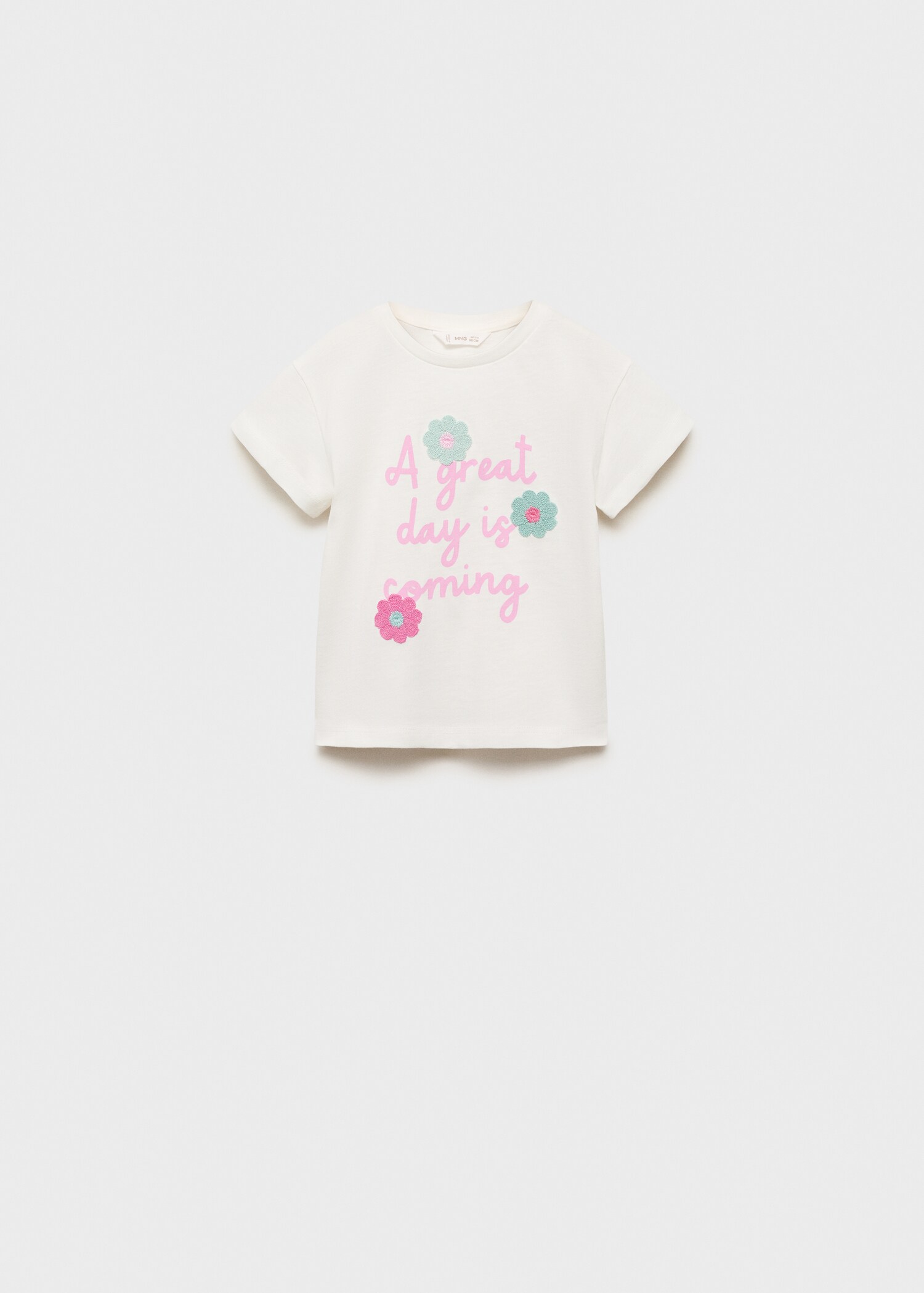 Embossed cotton t-shirt - Article without model