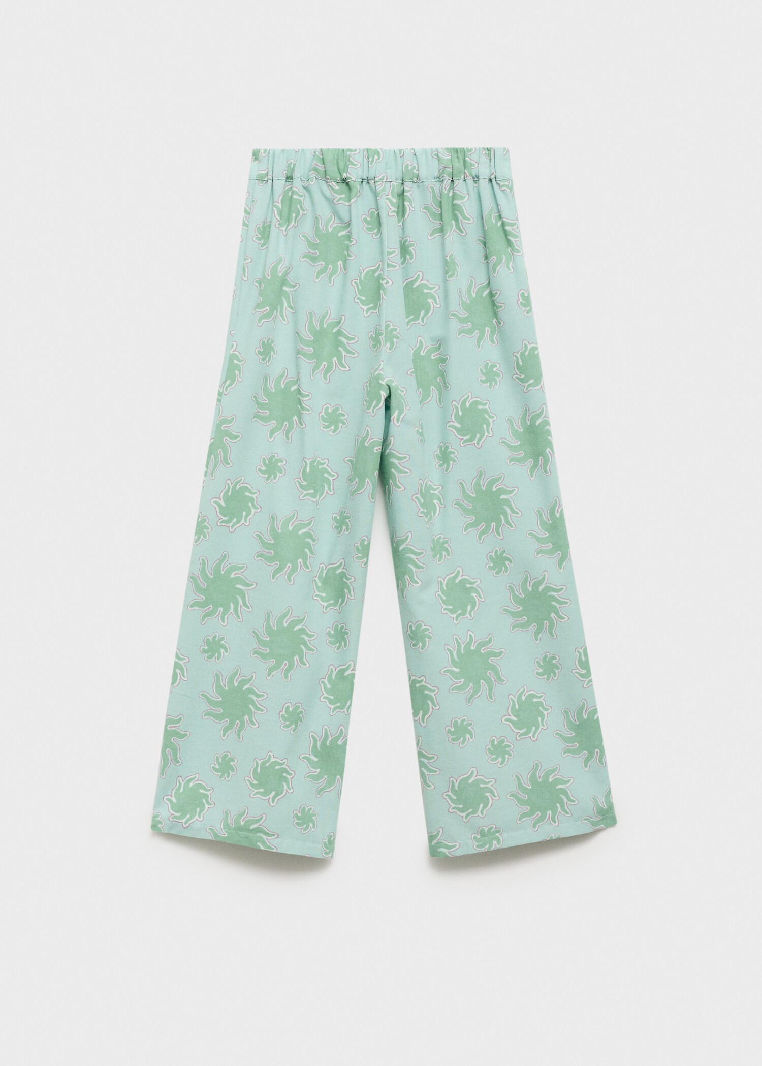Printed straight trousers - Reverse of the article