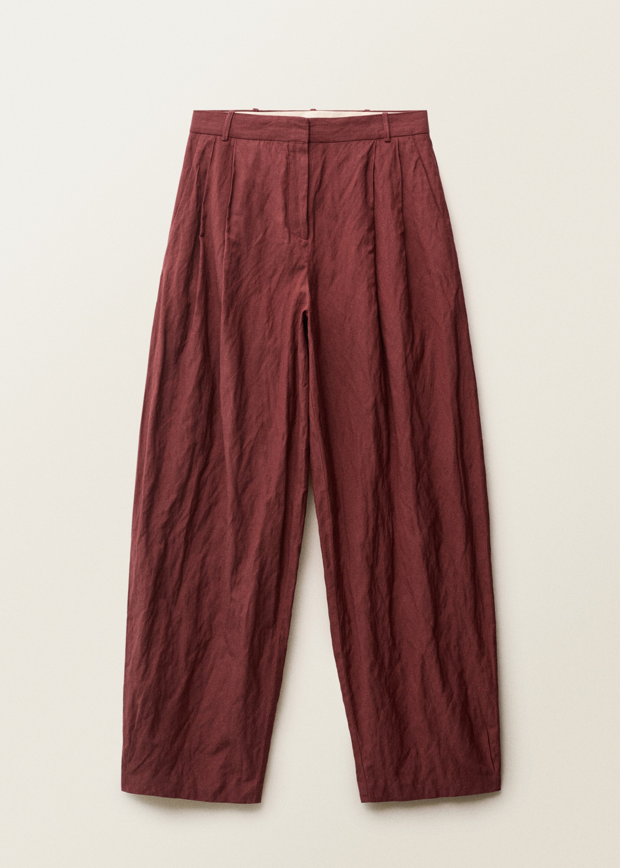 Wide-leg suit trousers with a creased effect - Article without model