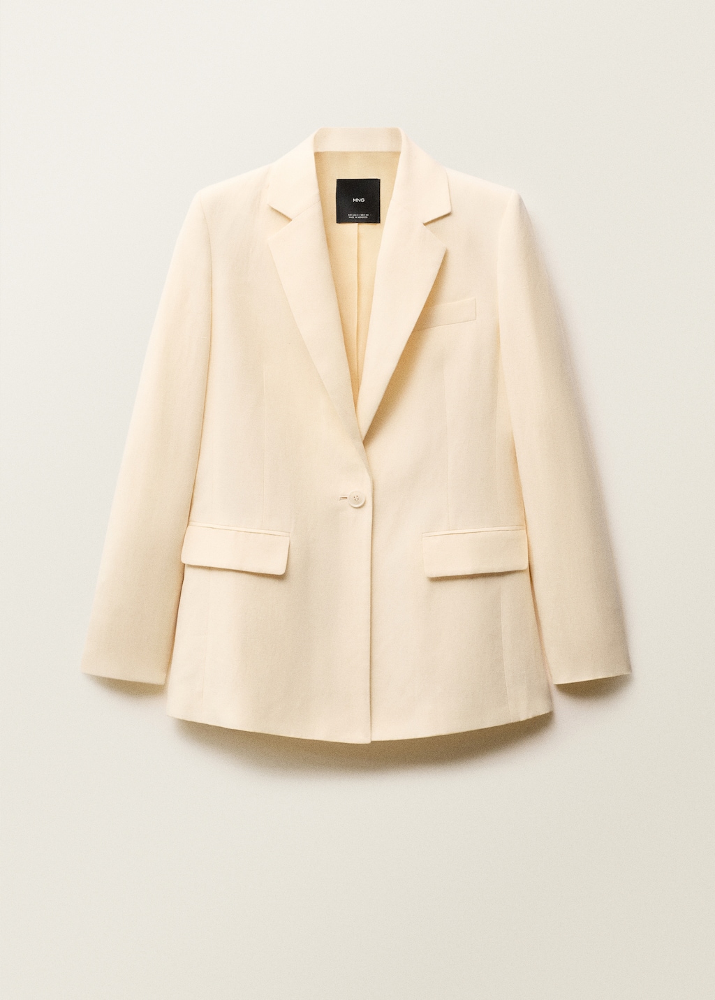 Linen-blend suit blazer - image 5