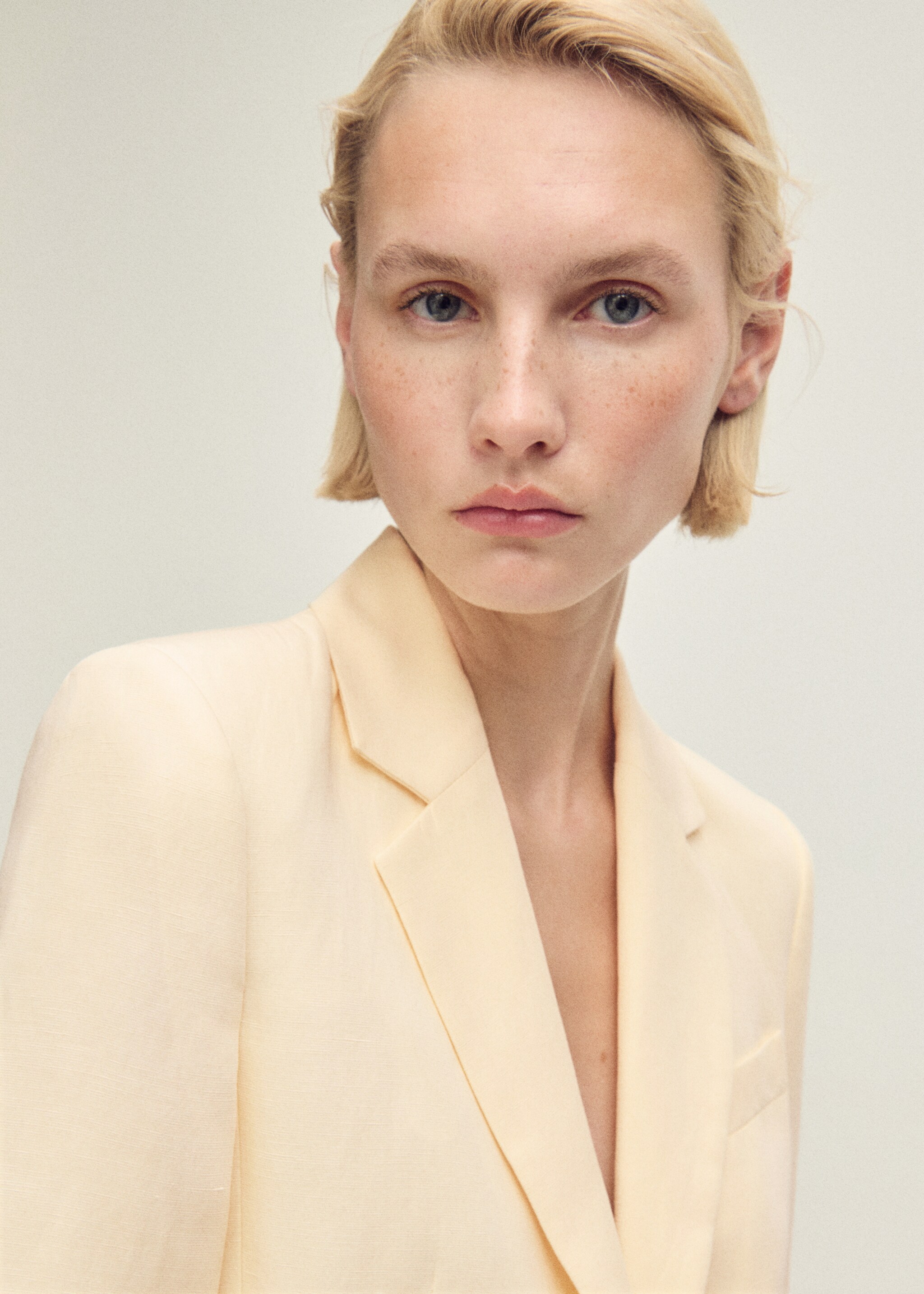 Linen-blend suit jacket - Details of the article 1