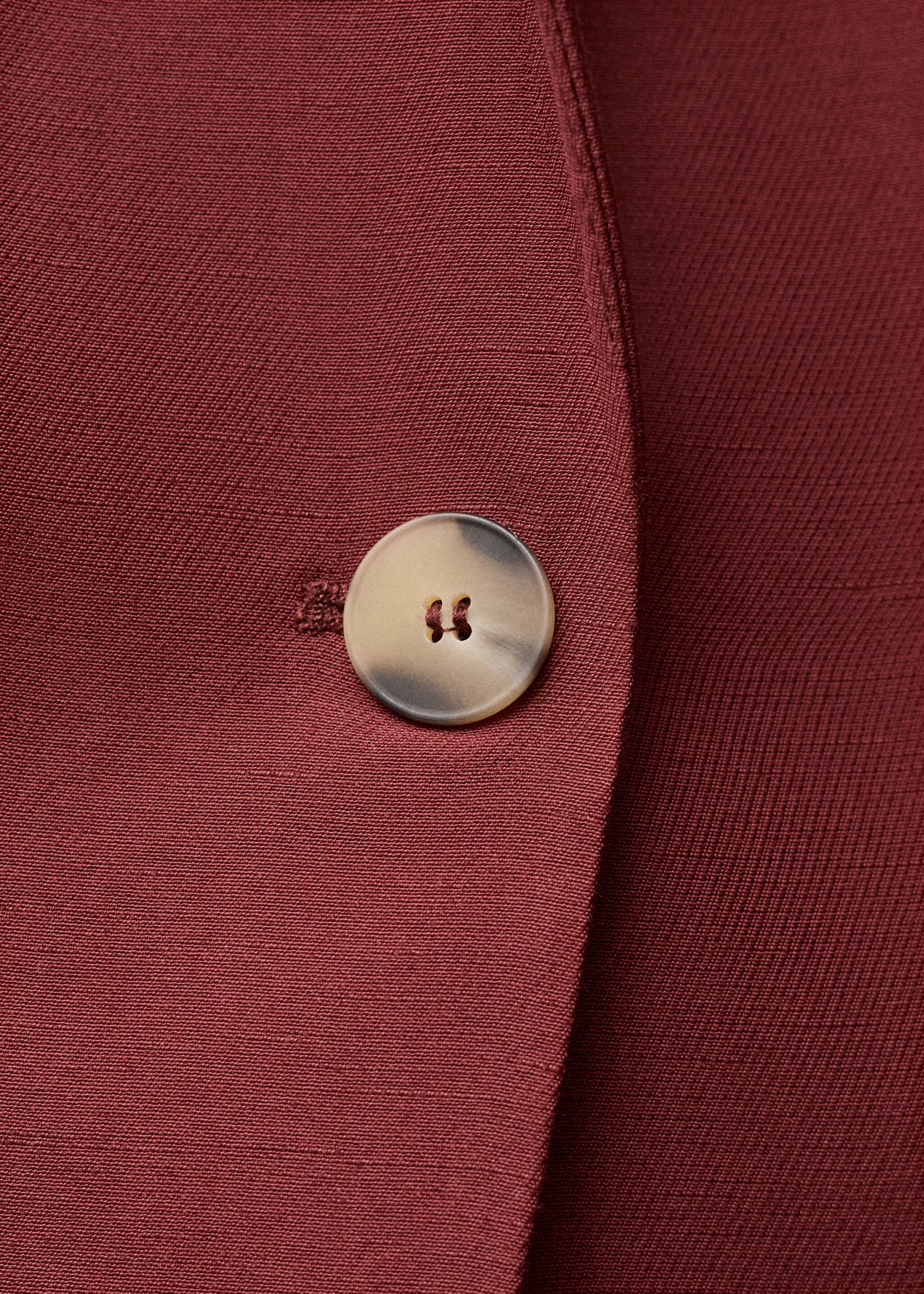 Linen blend suit blazer - Details of the article 0