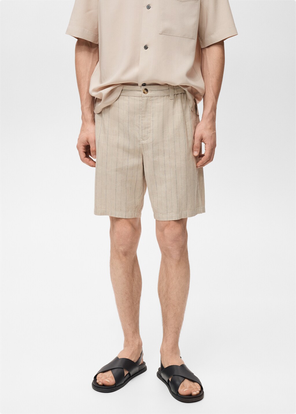 ショートパンツ STRIPED LINEN BERMUDA SHORTS 87017889_07.jpg?imwidth=2048&