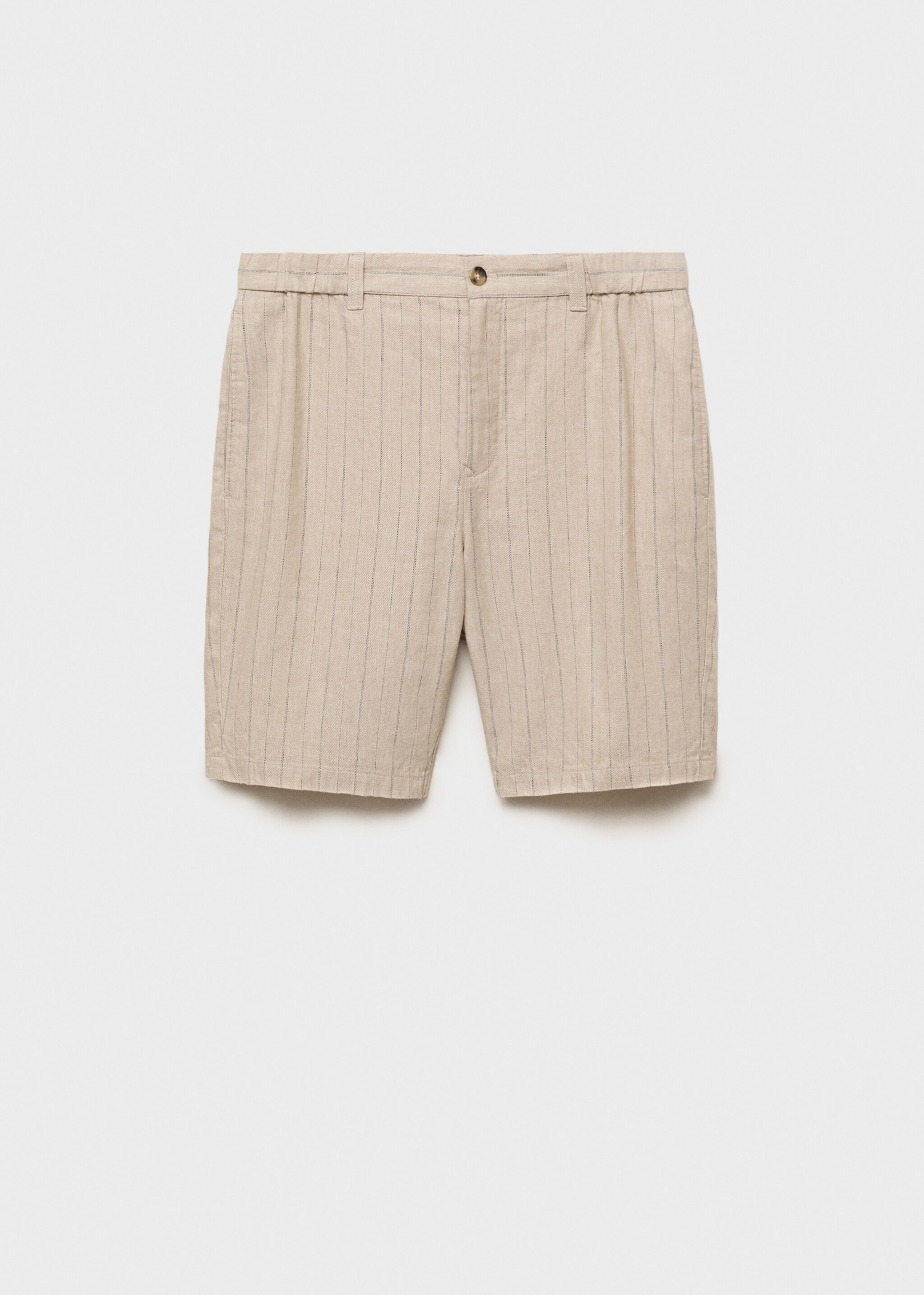 Striped linen-blend Bermuda shorts - Article without model