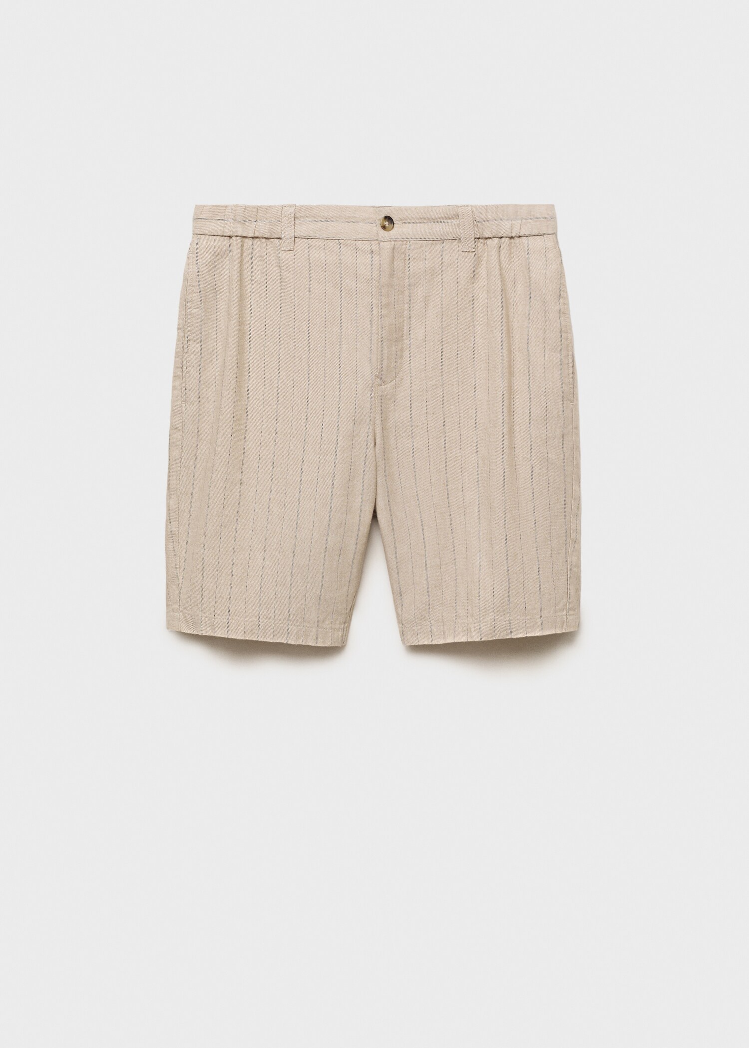 Striped linen-blend Bermuda shorts - Article without model