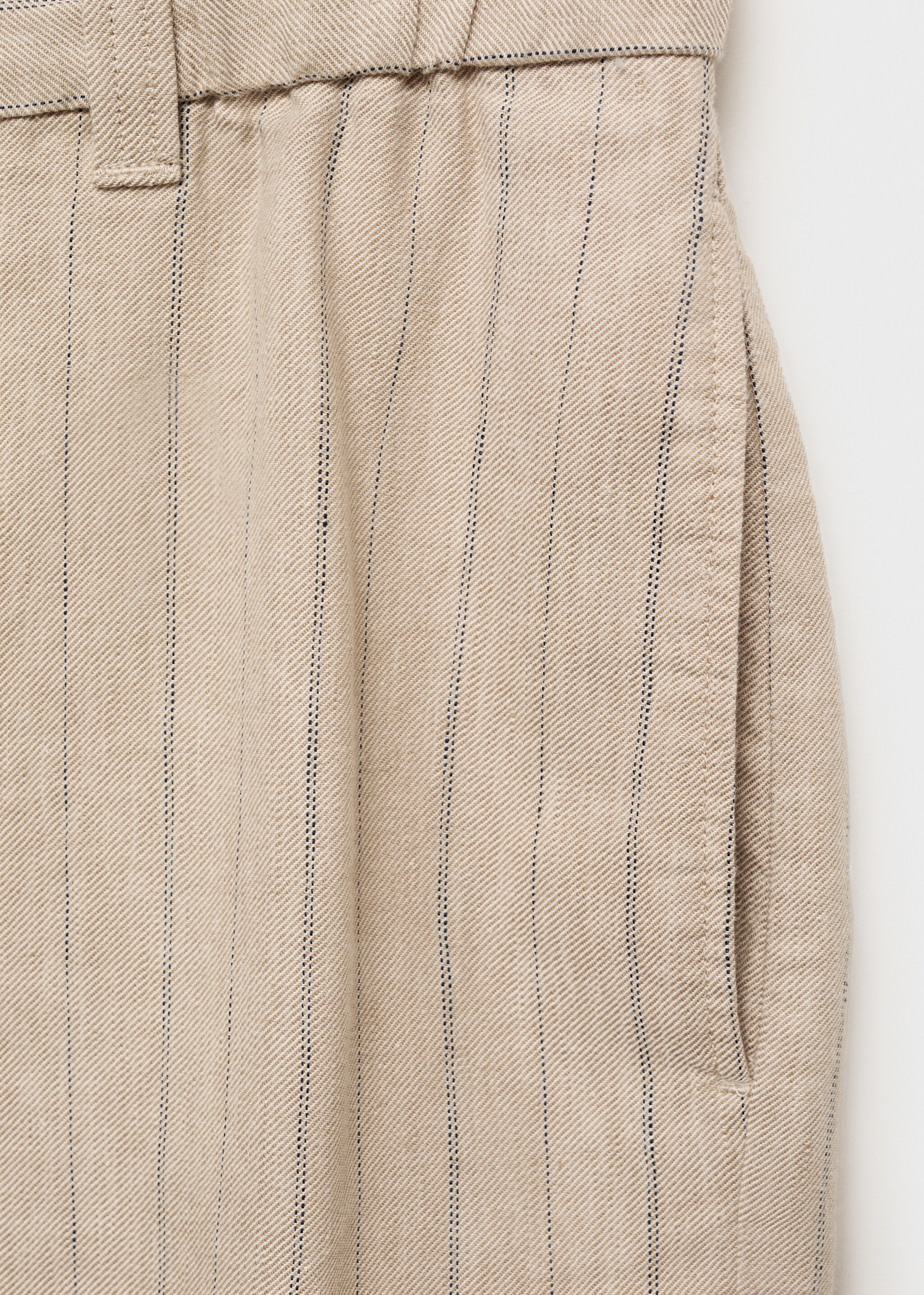 Striped linen-blend Bermuda shorts - Details of the article 0