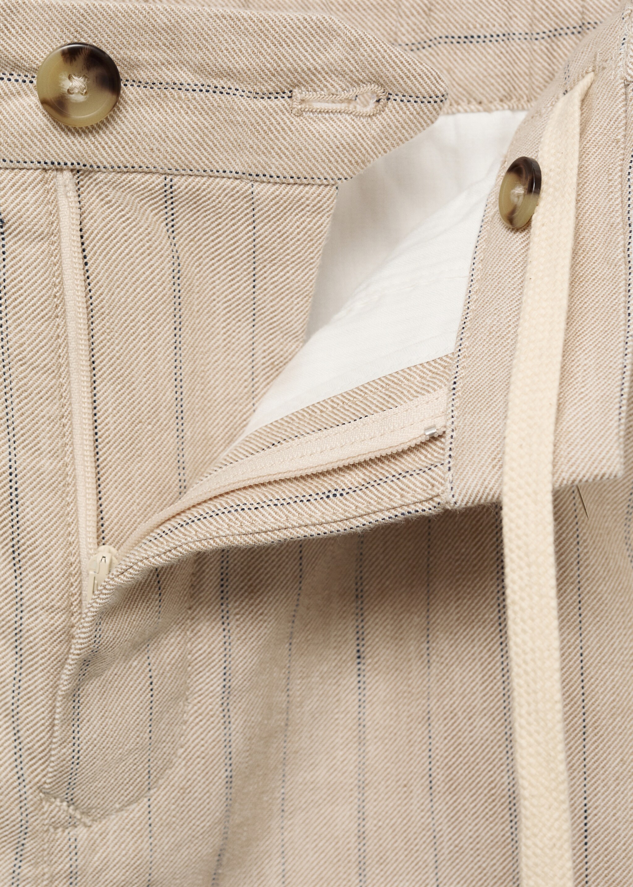 Striped linen-blend Bermuda shorts - Details of the article 8