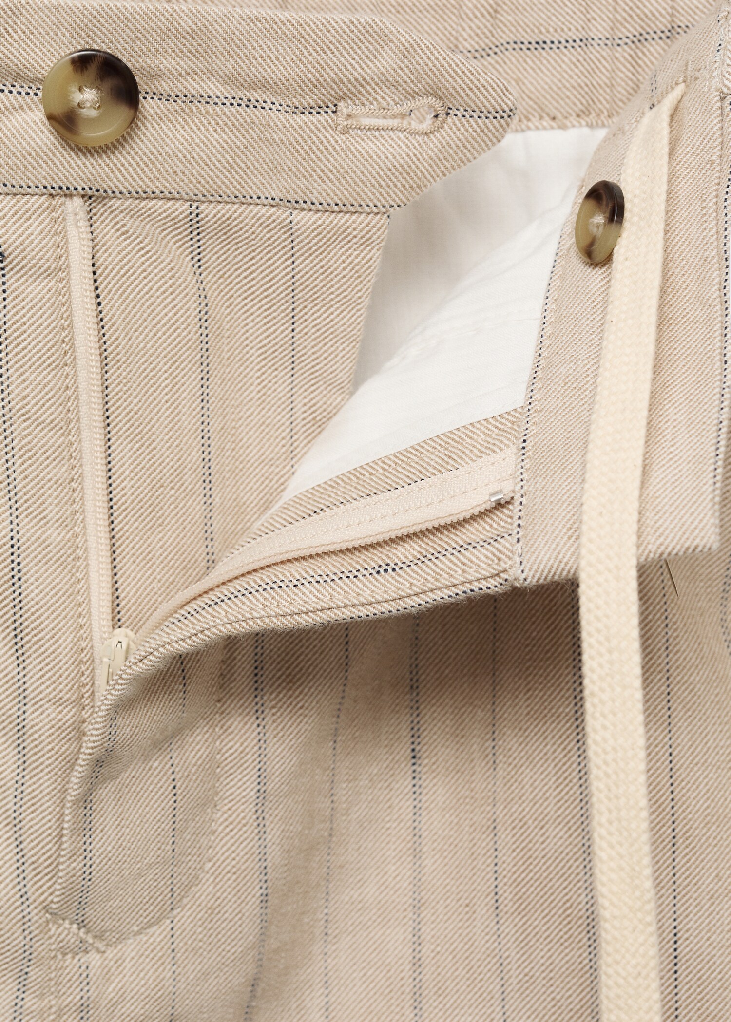 Striped linen-blend Bermuda shorts - Details of the article 8