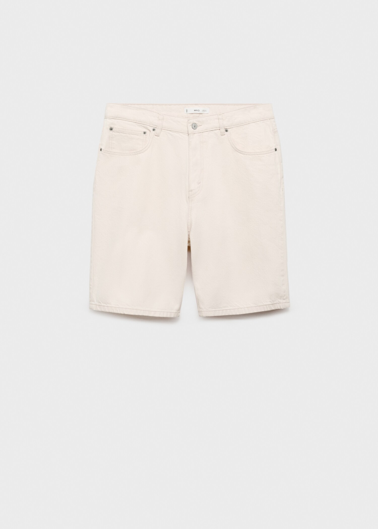 Denim relaxed-fit bermuda shorts - Article without model
