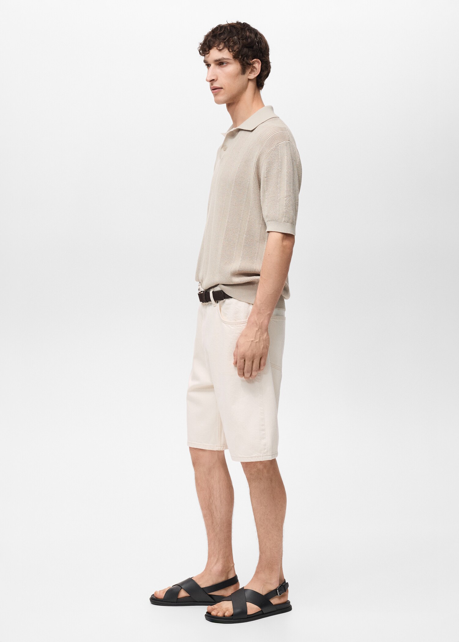 Denim relaxed-fit bermuda shorts - Details of the article 2