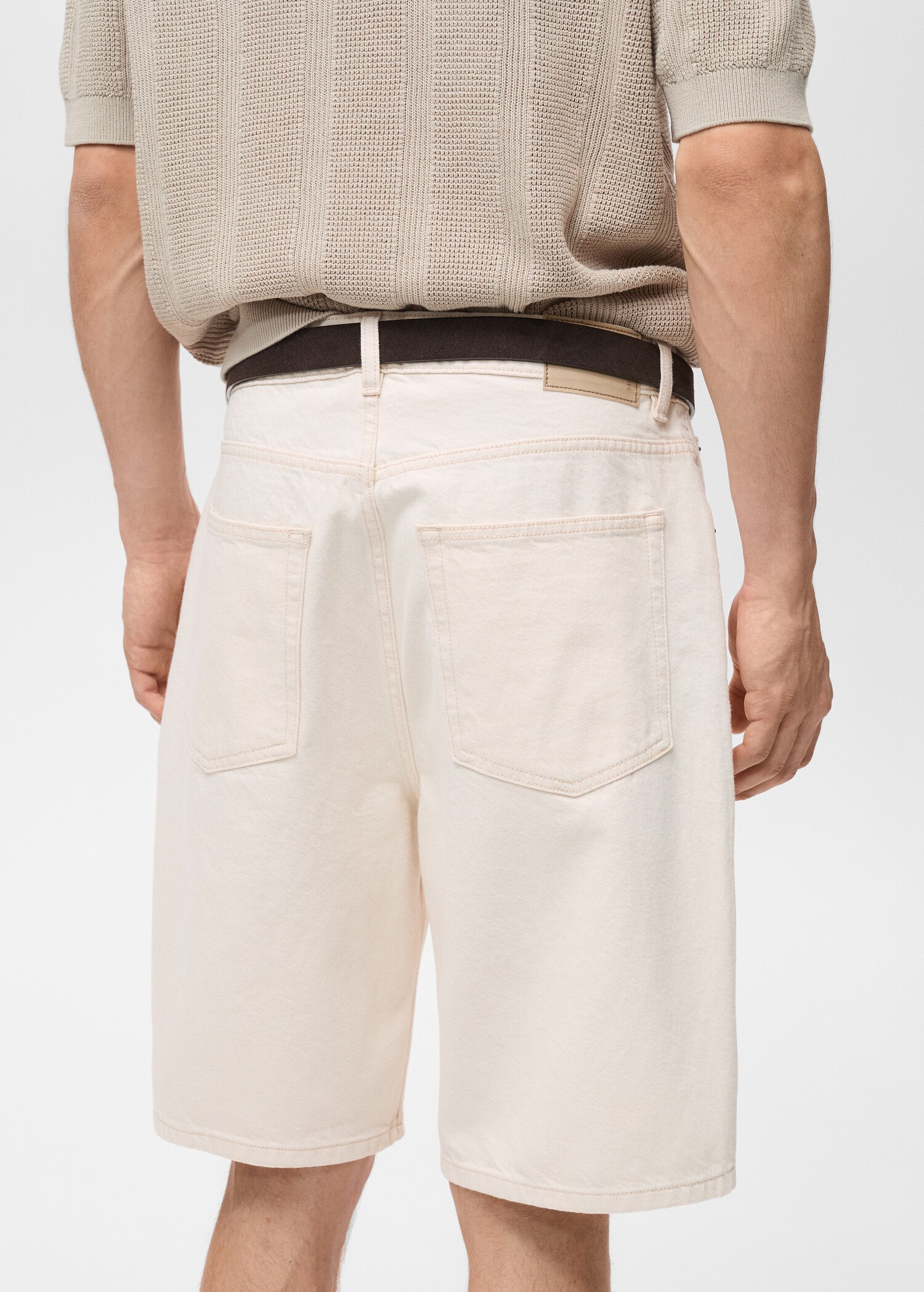 Denim relaxed-fit bermuda shorts - Details of the article 6