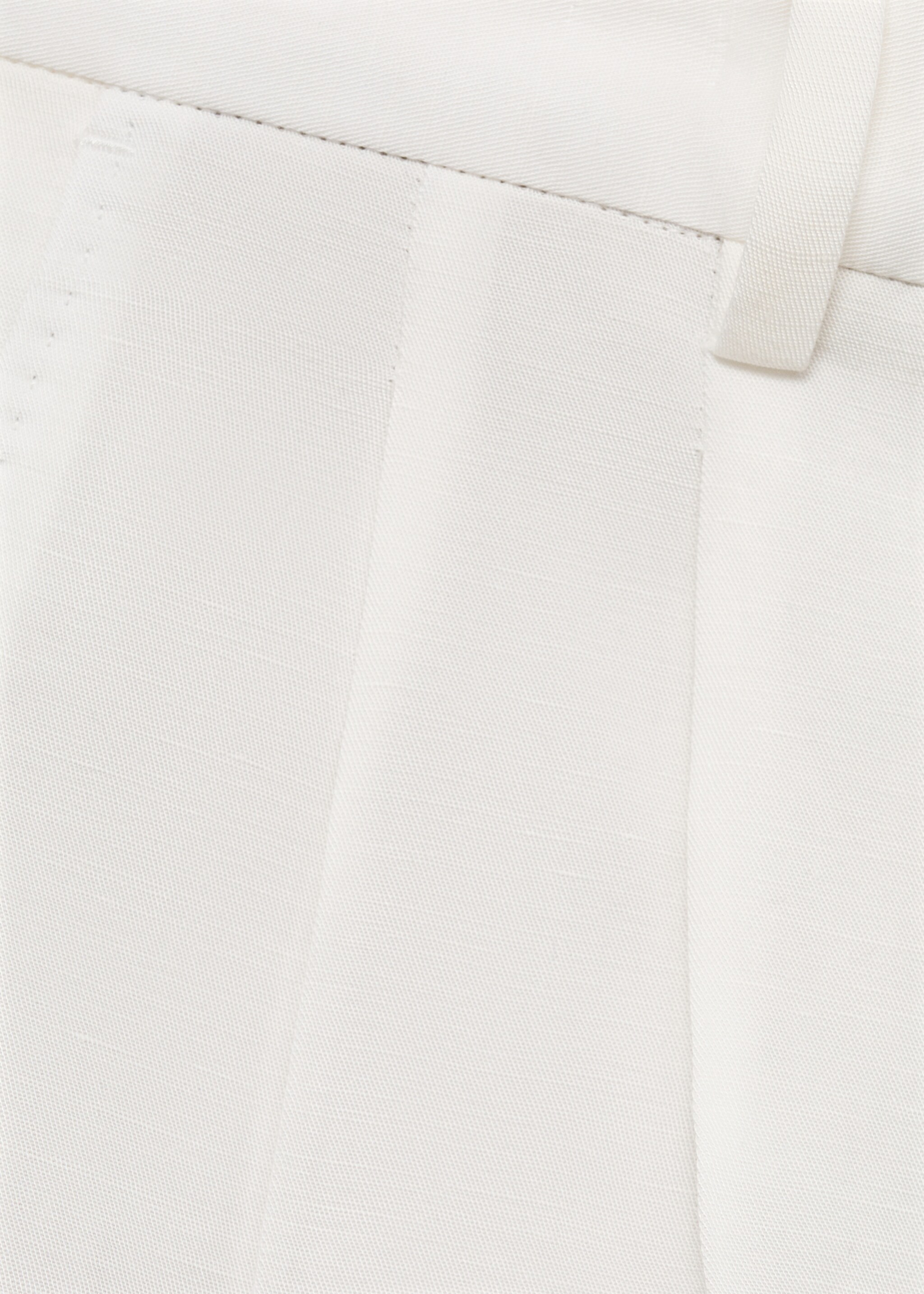 Linen-blend pleated trousers - Details of the article 0