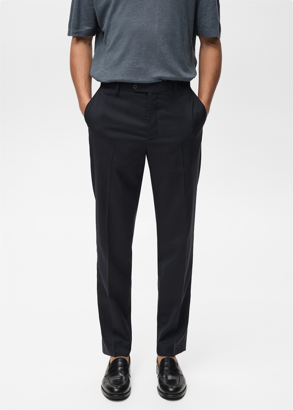 Cold wool slim-fit trousers