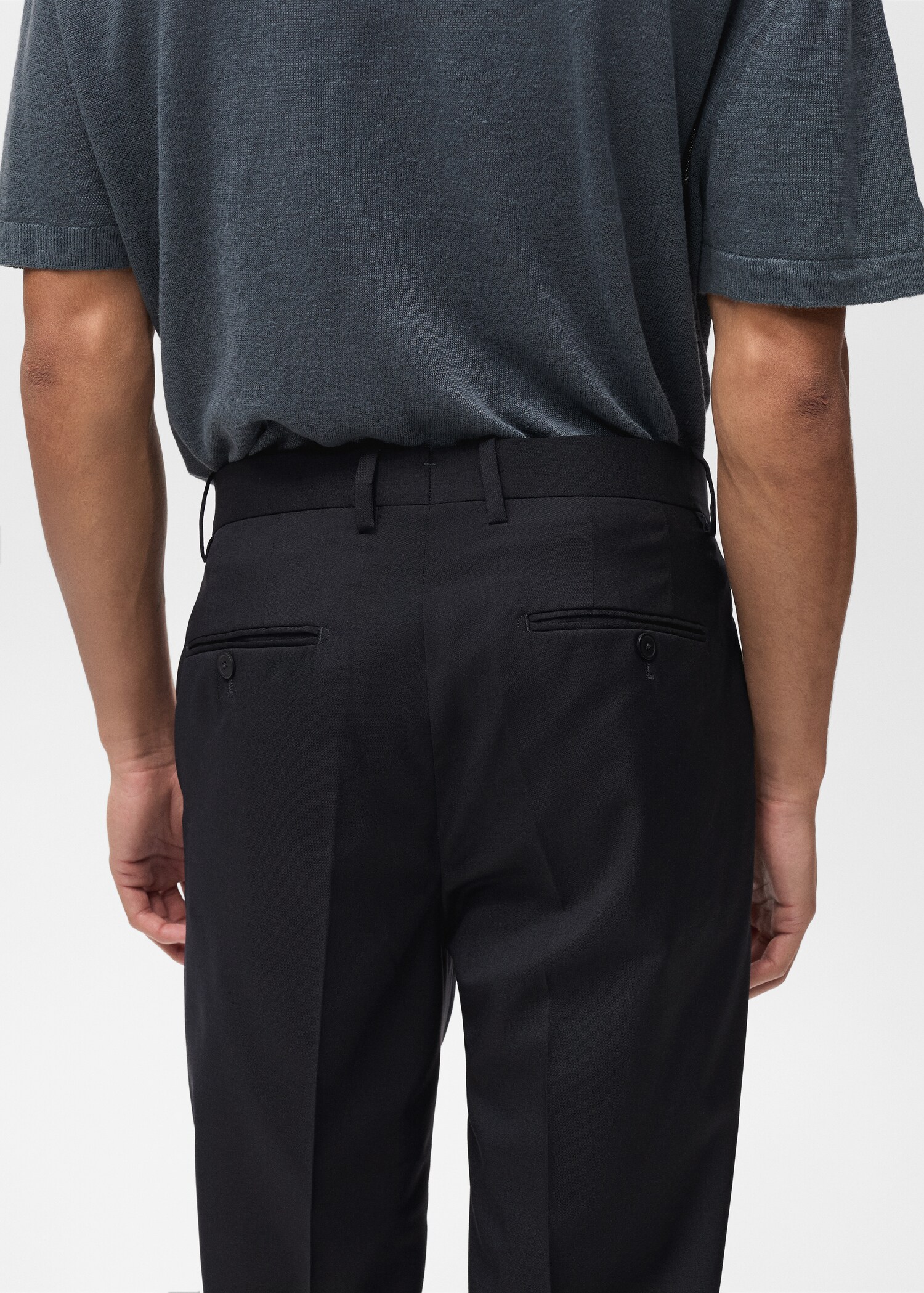 Cold wool slim-fit trousers - Details of the article 6