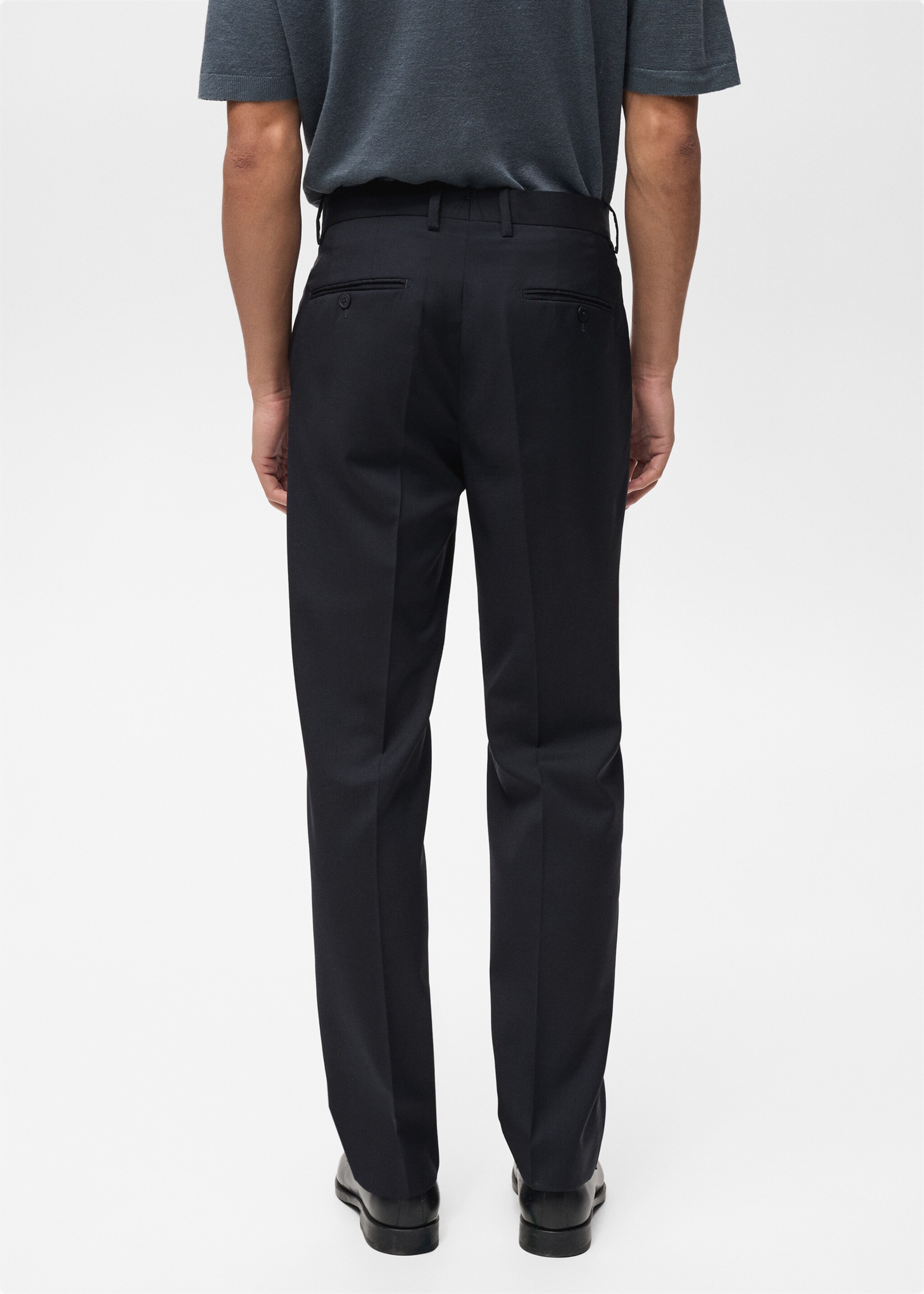 Cold wool slim-fit trousers - Reverse of the article