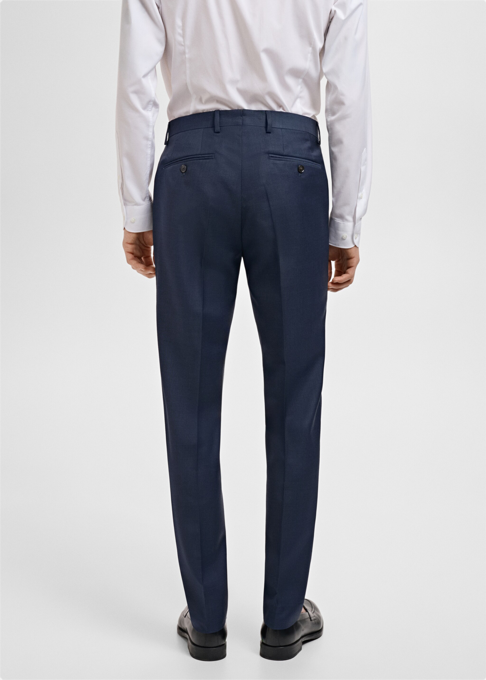 Venice 100% virgin wool suit trousers - Reverse of the article