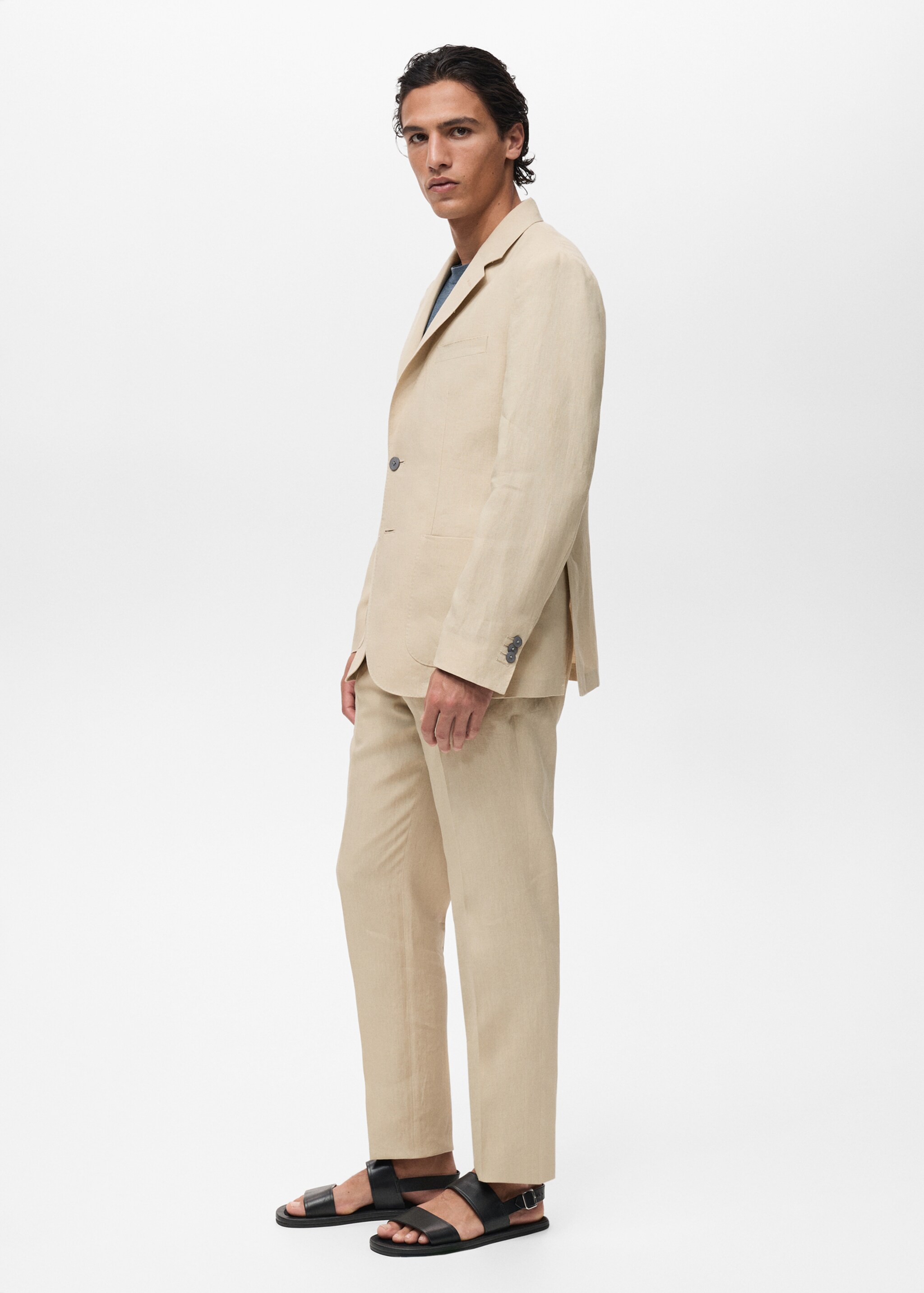 Pantalón 100% lino slim fit - Detalle del artículo 2