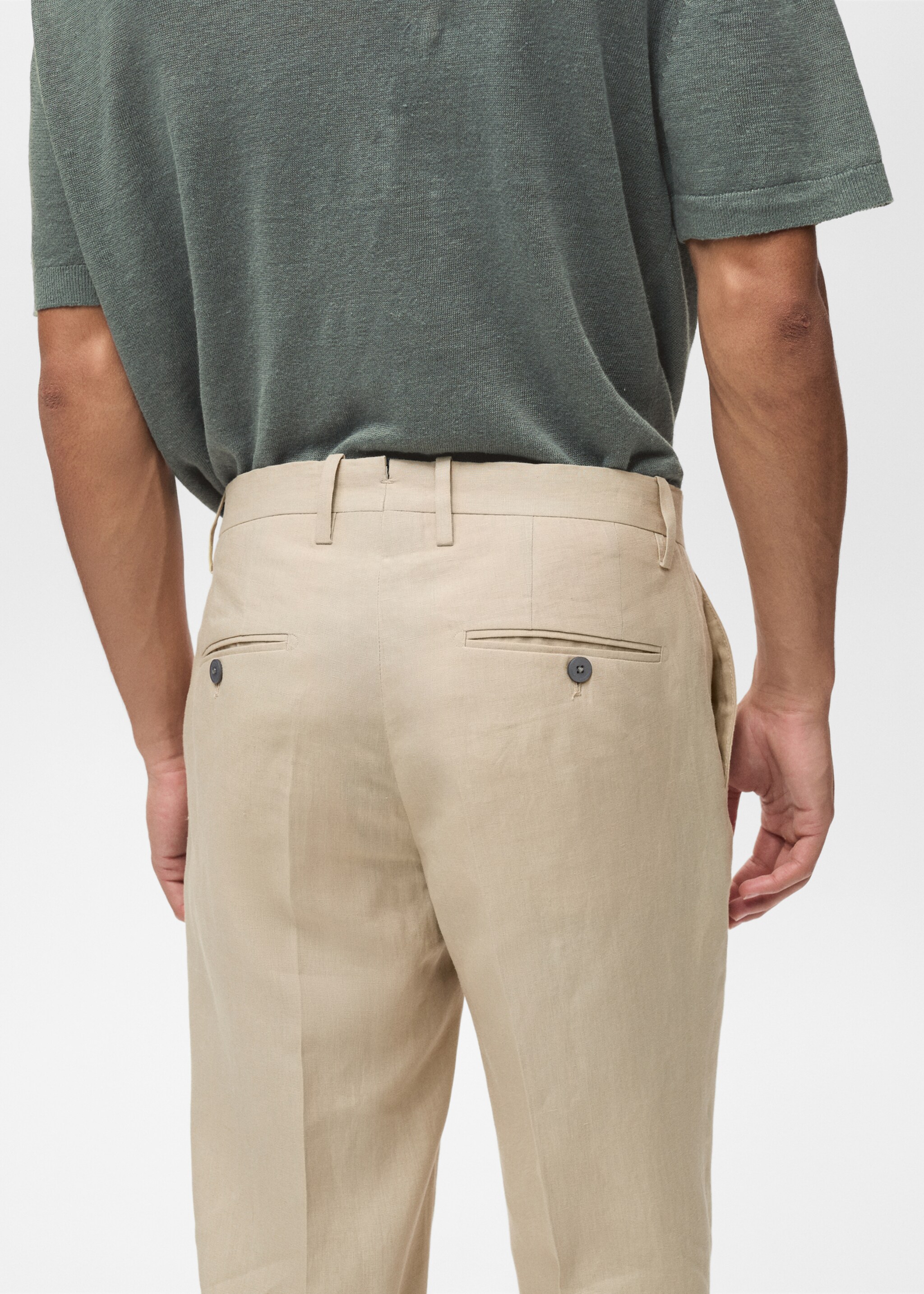 Pantalón 100% lino slim fit - Detalle del artículo 6