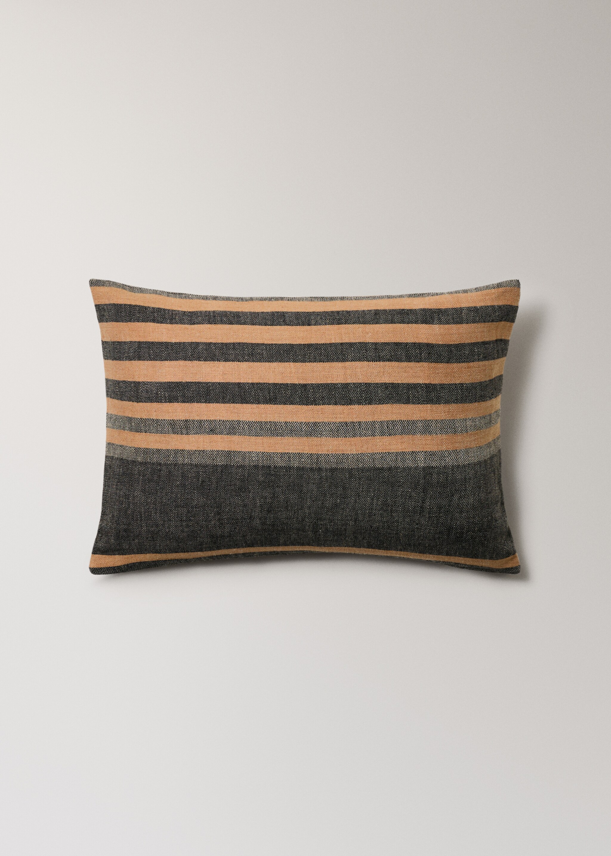 Dokuma çizgili keten yastık kılıfı 40x60 cm - Modelsiz ürün