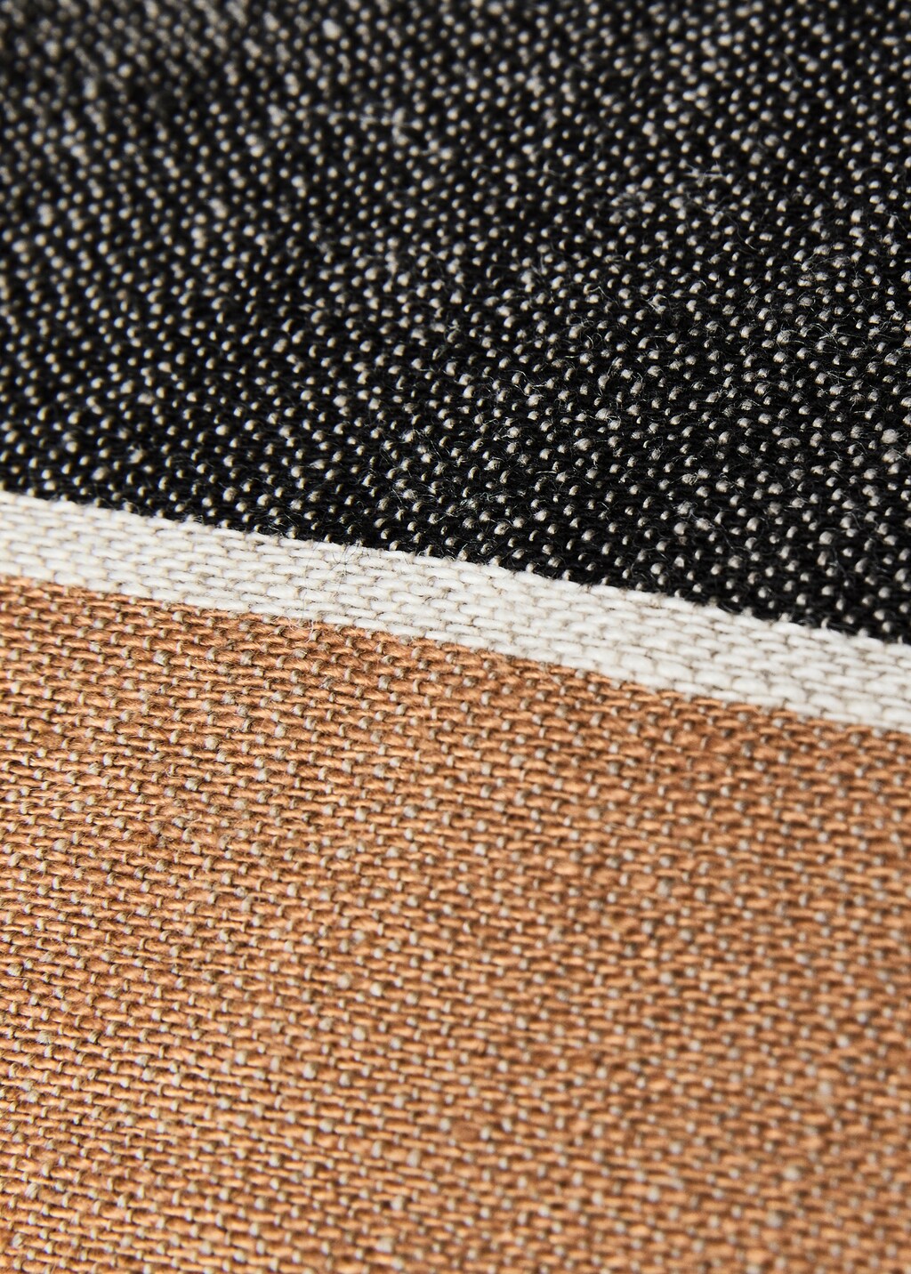 Linen woven striped cushion cover 30x50 cm