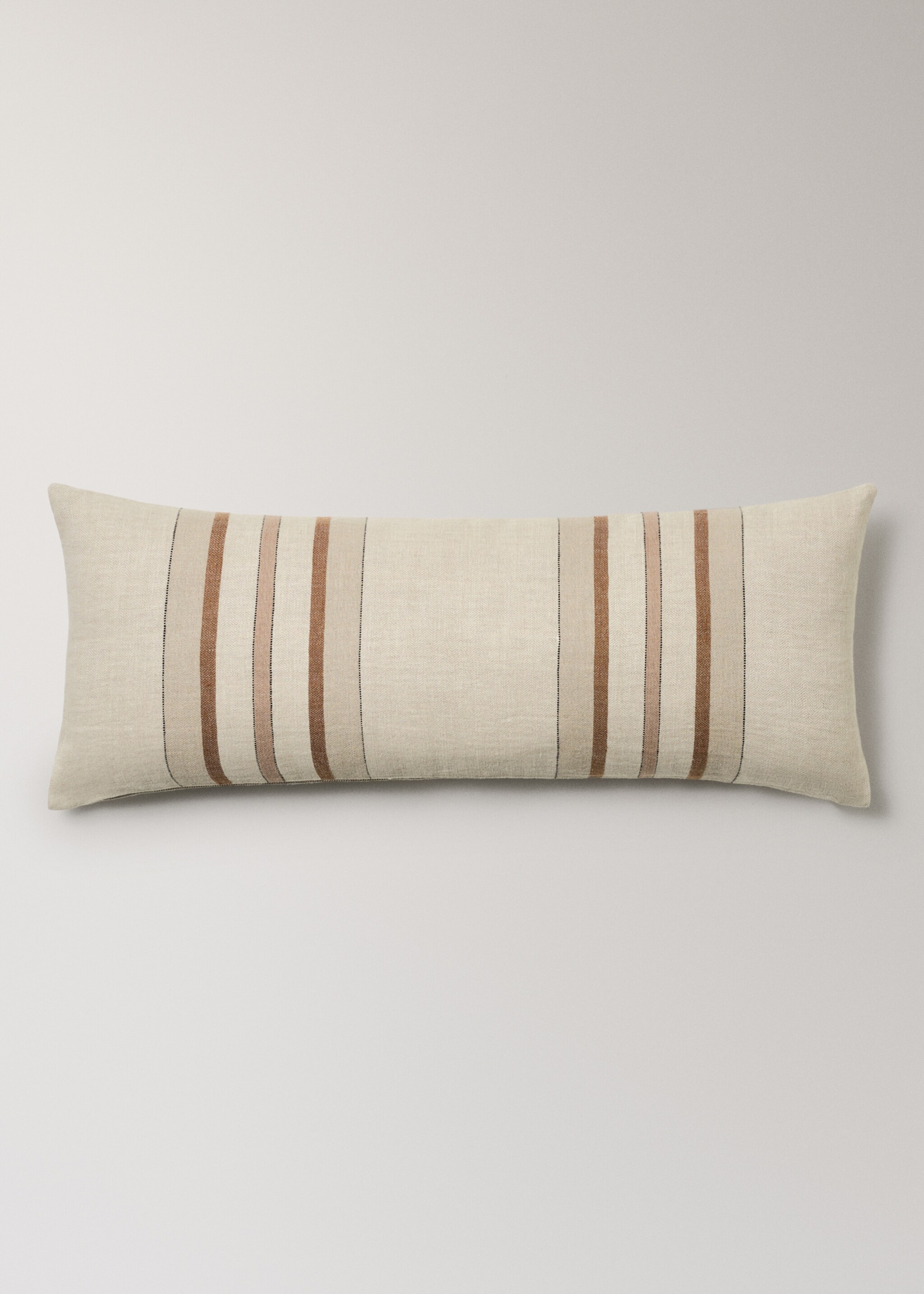 Linen cushion cover with woven stripes 35x90 cm - Article without model