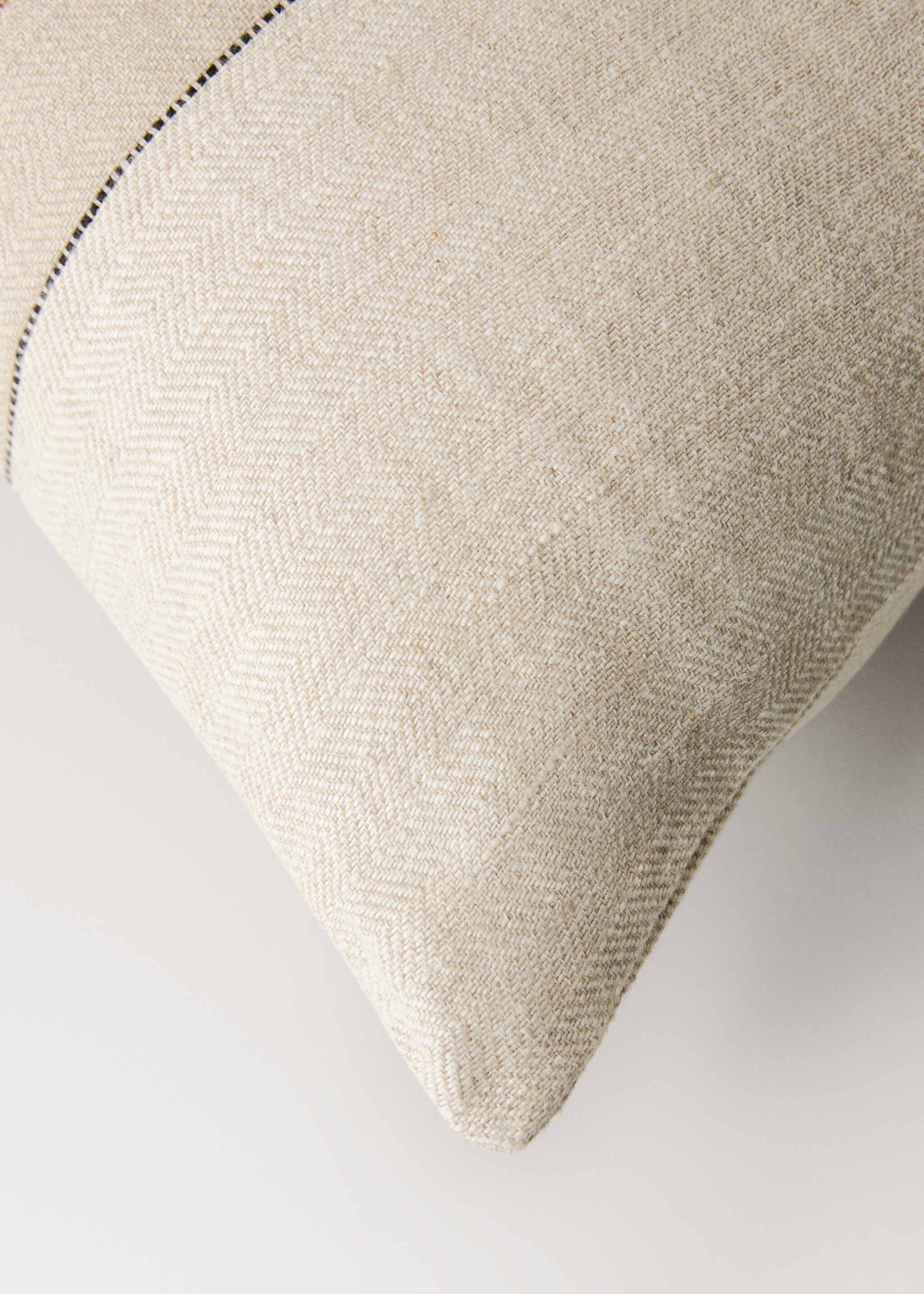 Linen cushion cover with woven stripes 35x90 cm - Details of the article 3