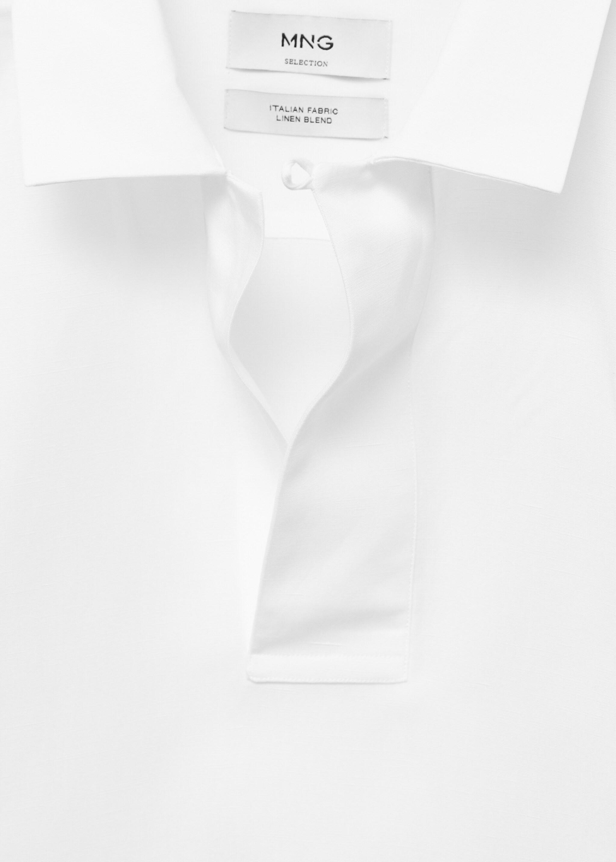 Regular-Fit-Poloshirt aus Lyocell und Leinen - Detail des Artikels 8