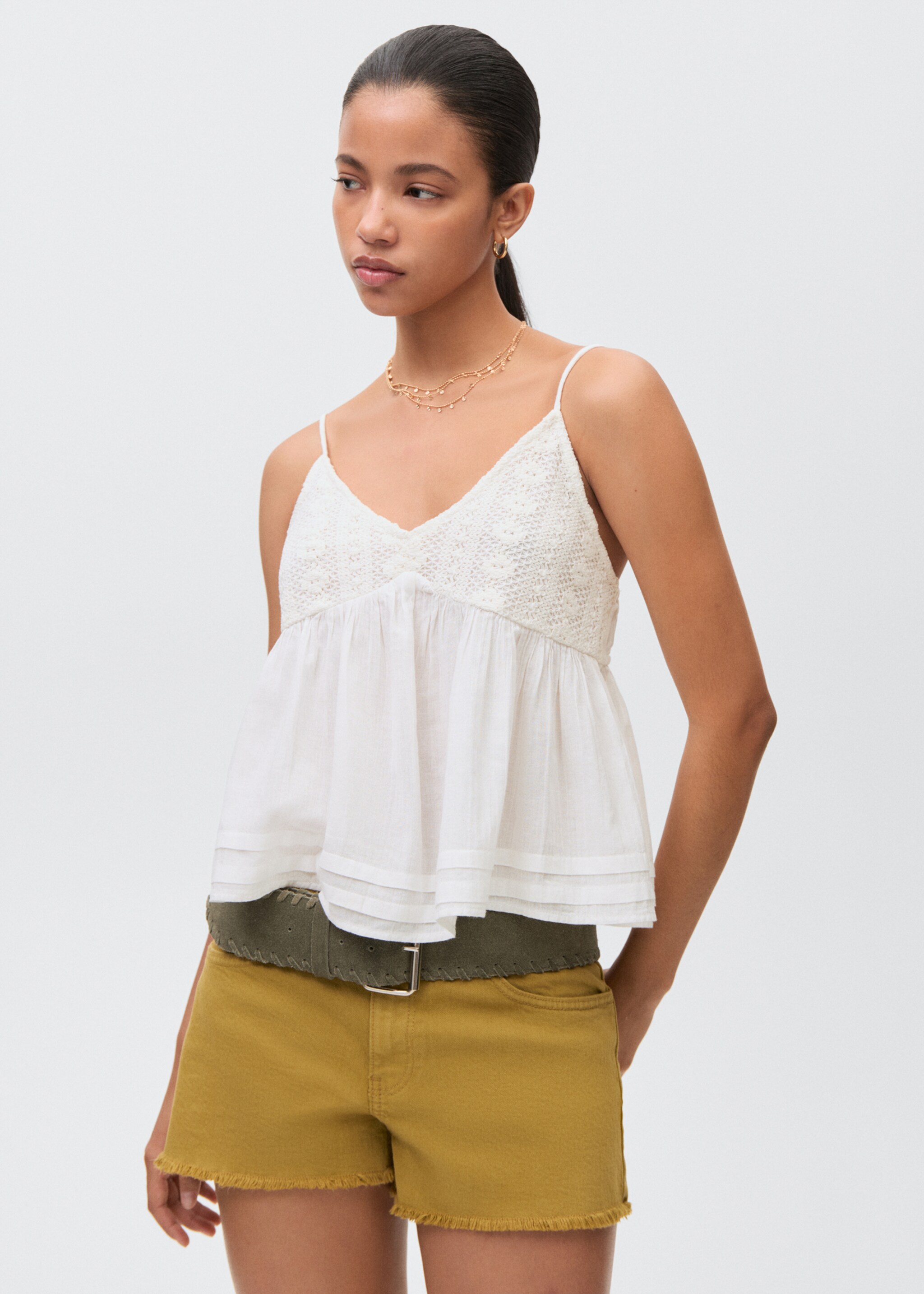 Crochet top with straps - Medium plane