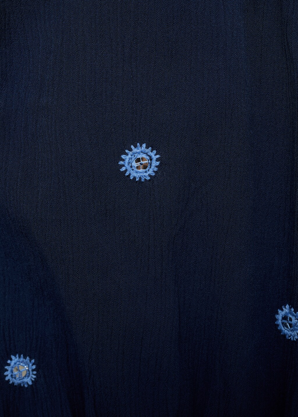 Asymmetrical top with embroidered panel