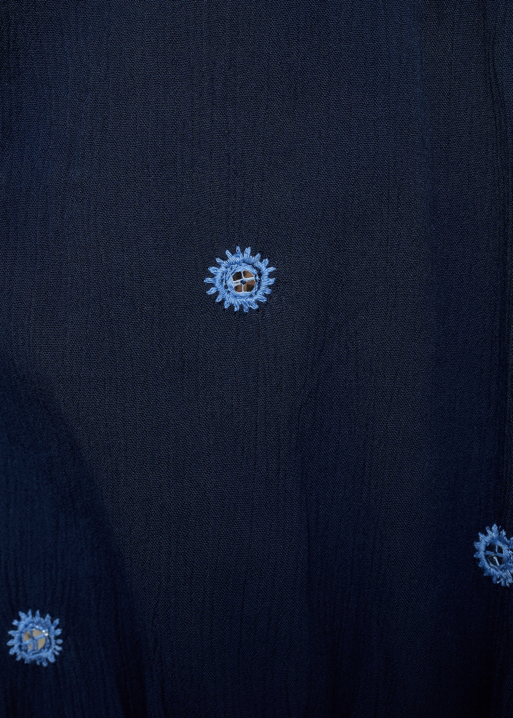 Asymmetrical top with embroidered panel