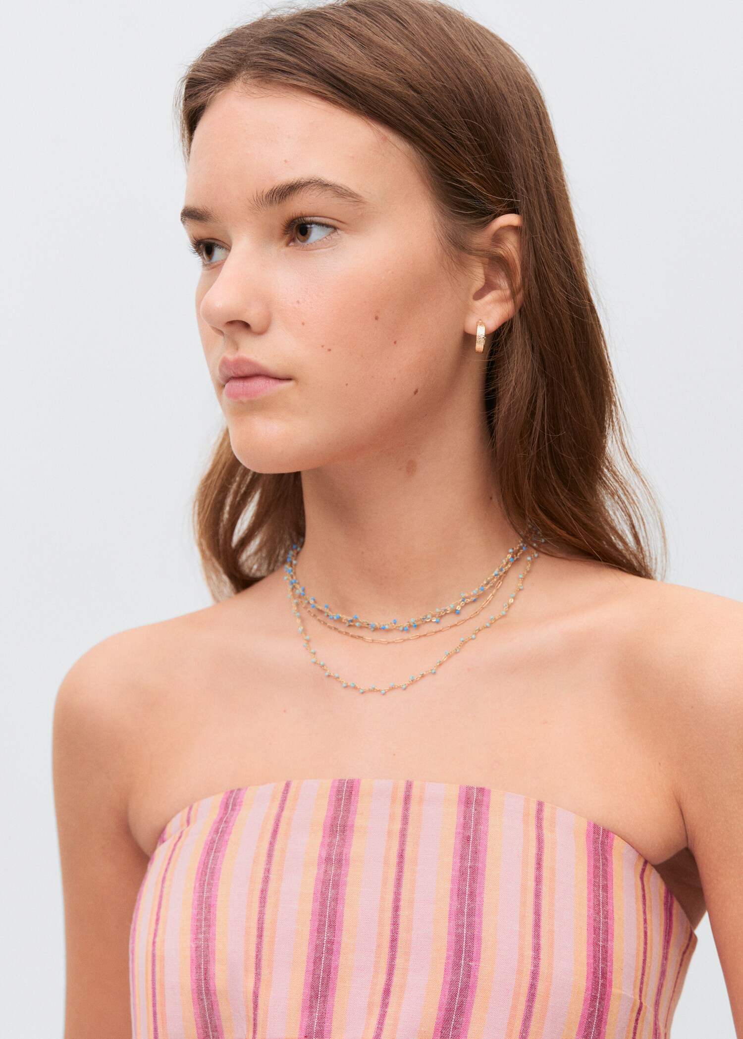 Striped linen top - Details of the article 1