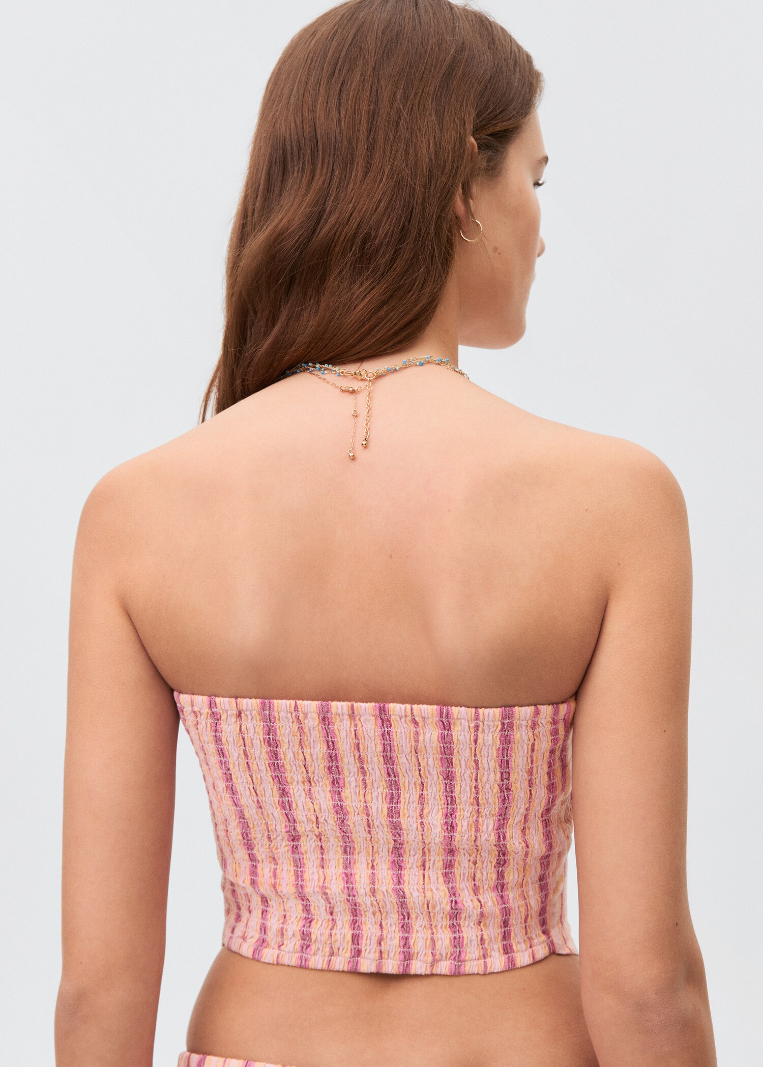 Striped linen top - Reverse of the article
