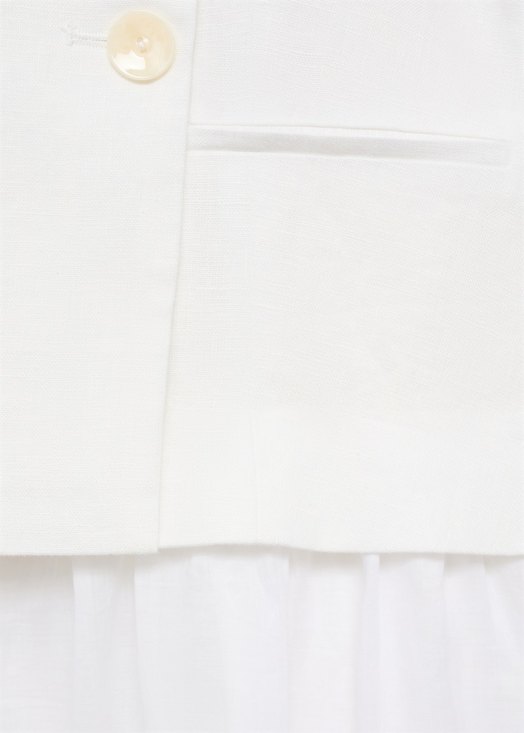 Linen and ramie dress with belt