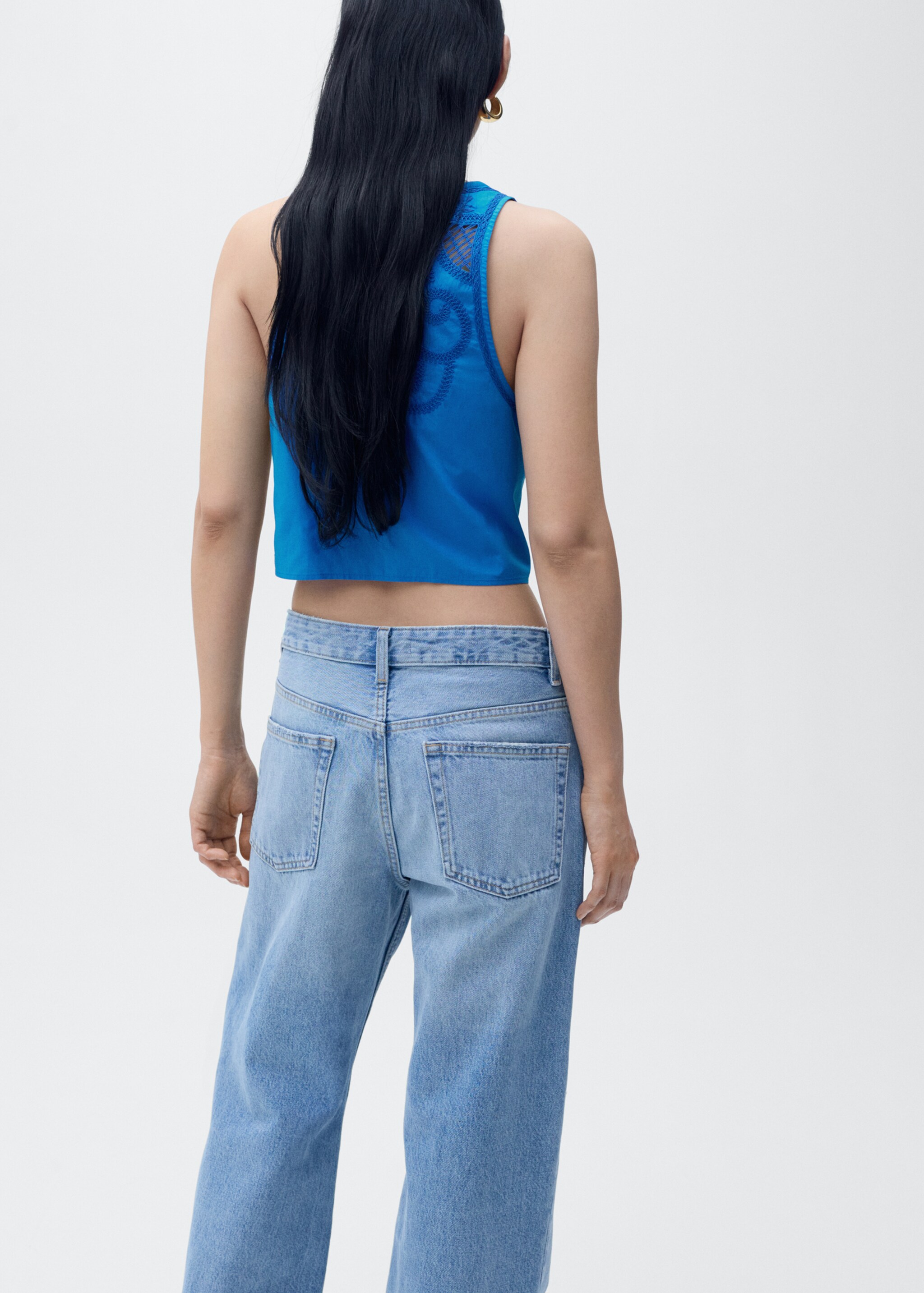 Embroidered cotton top - Reverse of the article