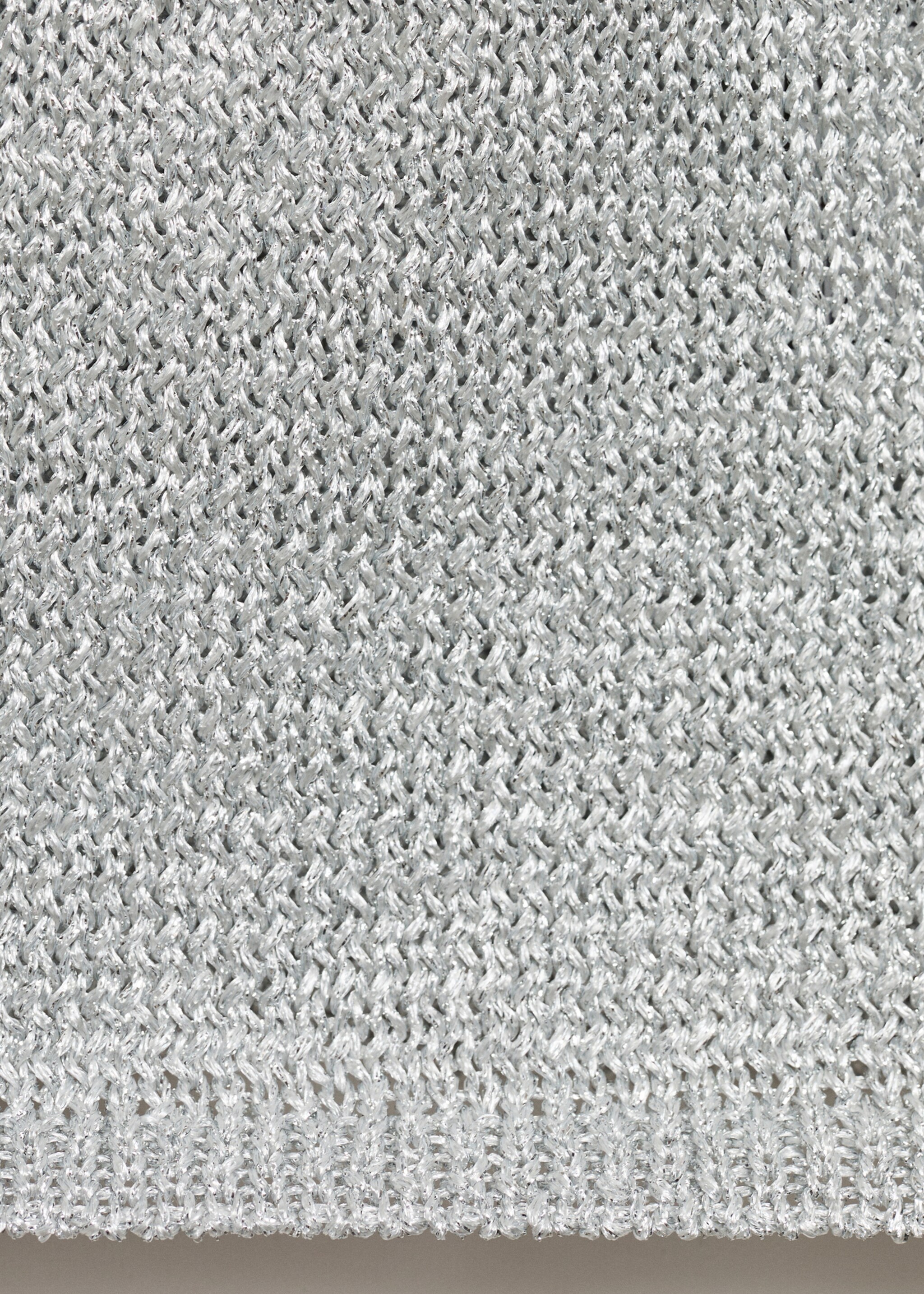 Halter-neck lurex knitted top - Details of the article 0